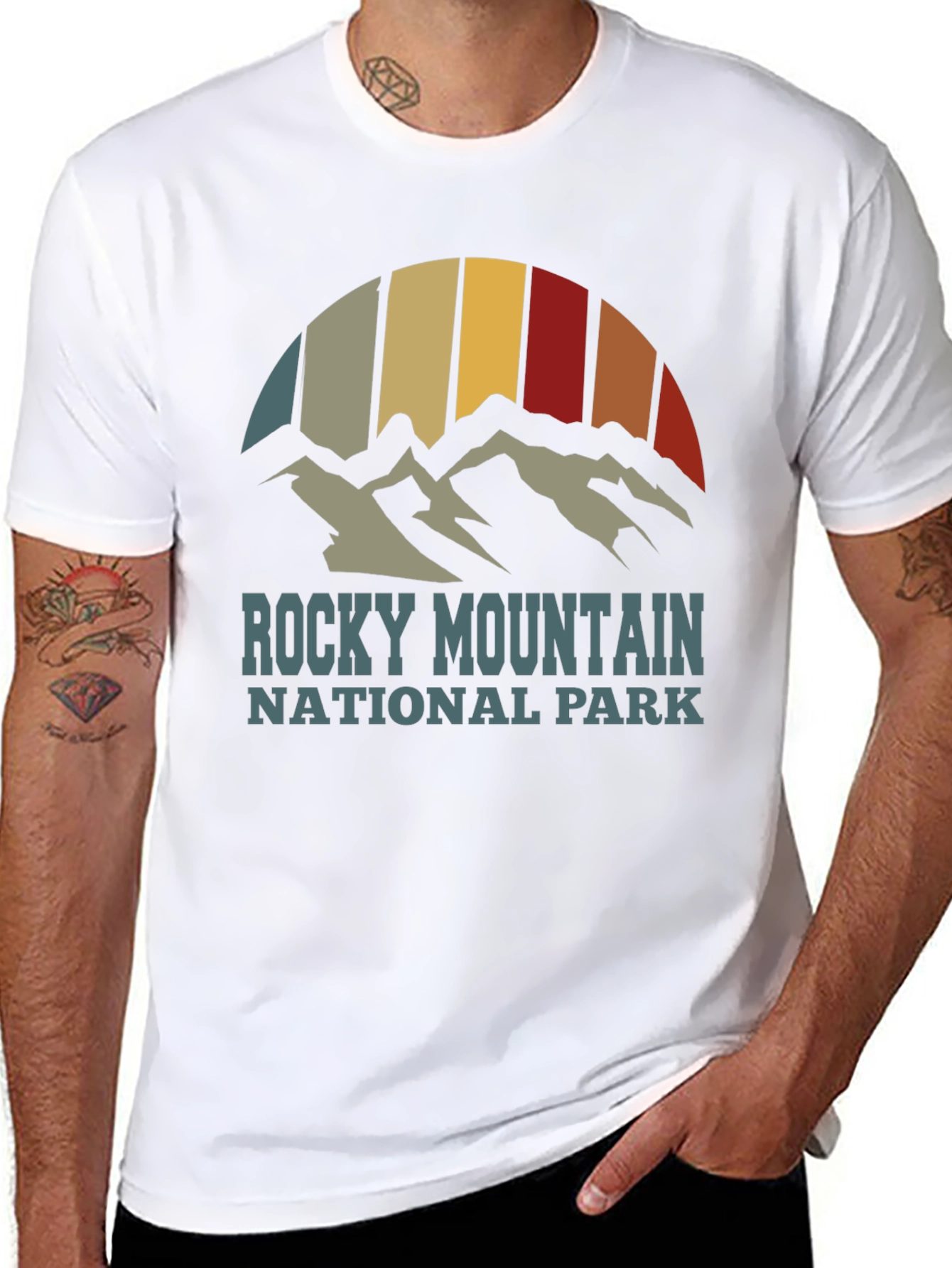 Rocky Mountain National Park Retro Graphic T-Shirt