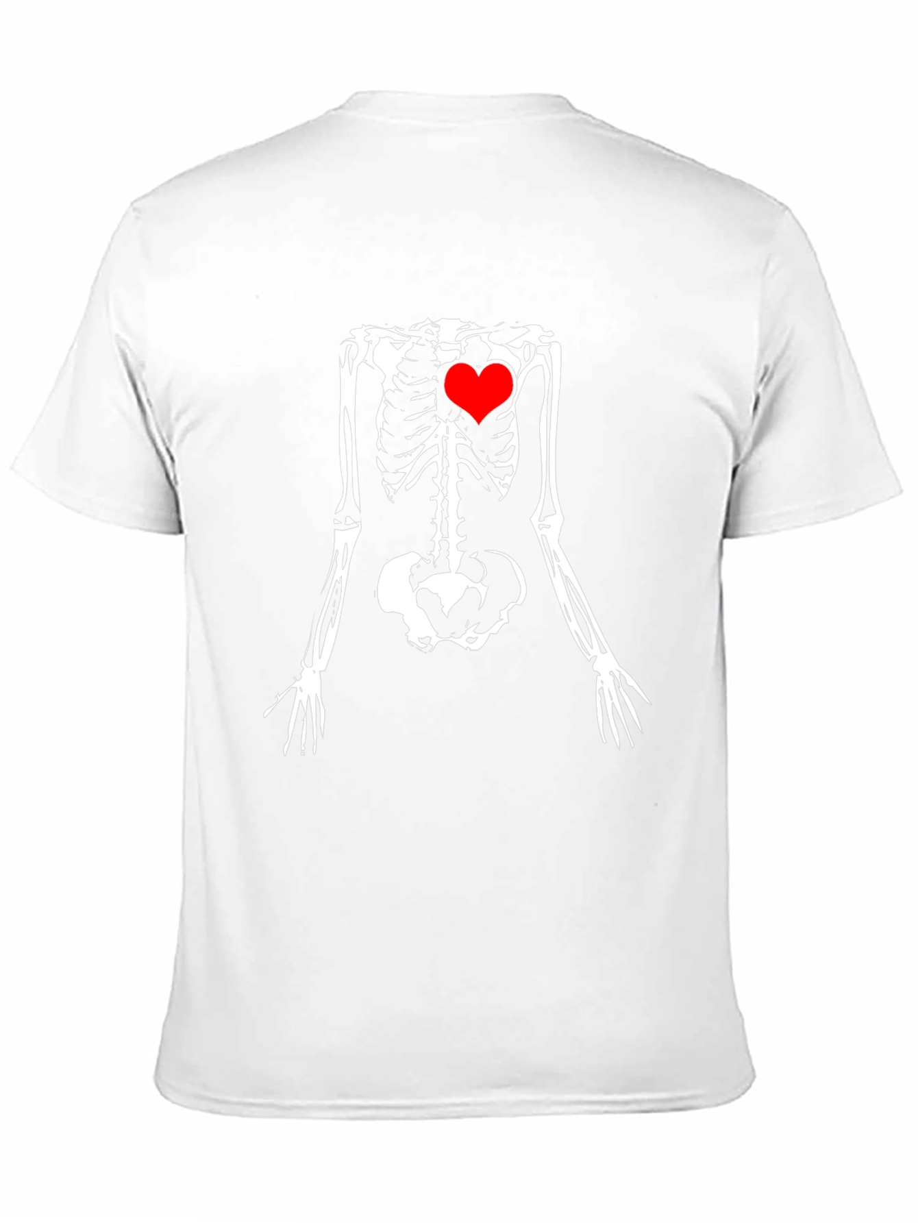 Heart Skeleton Graphic Tee - Black