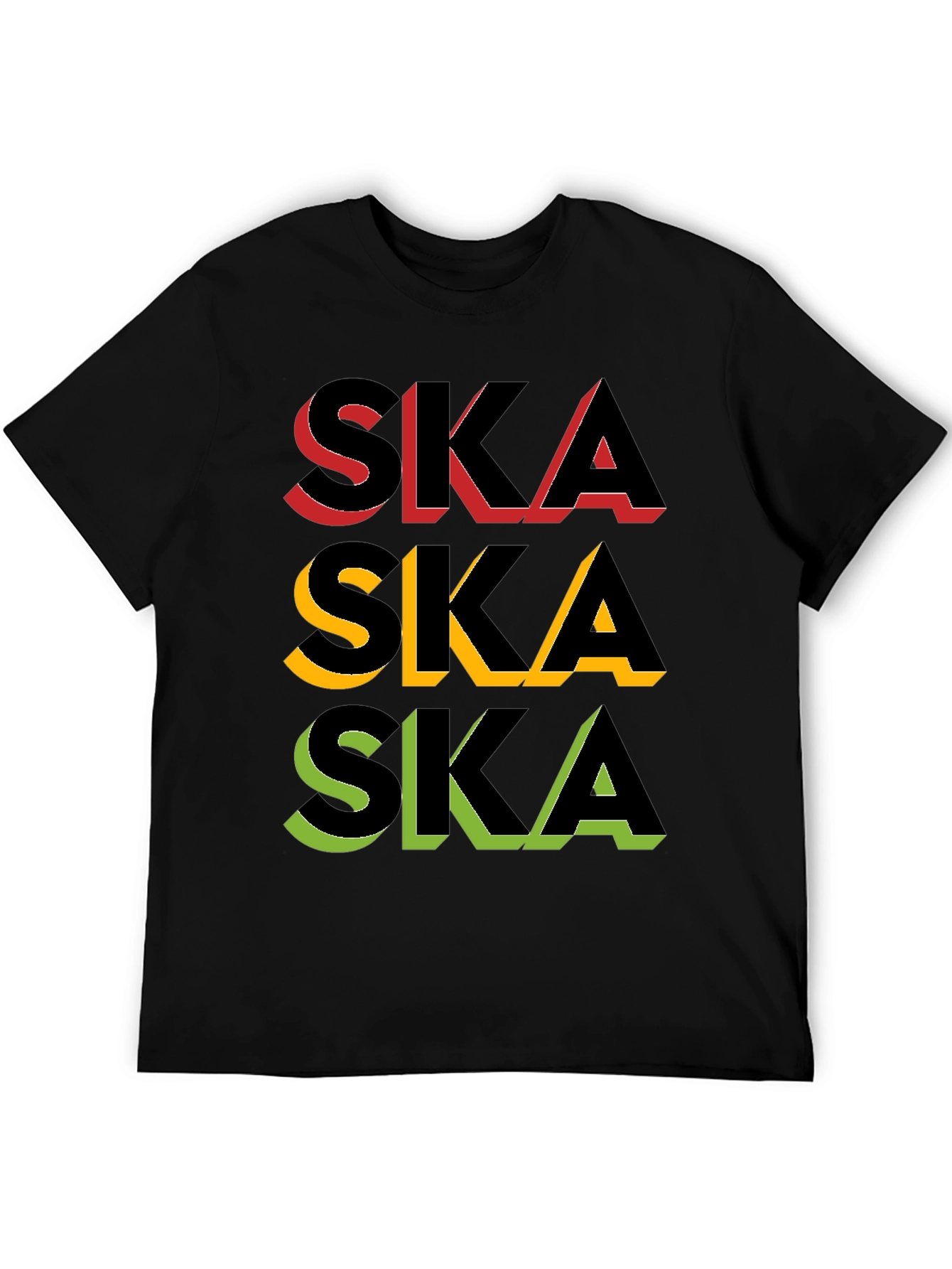 Rasta Ska Graphic Black T-Shirt
