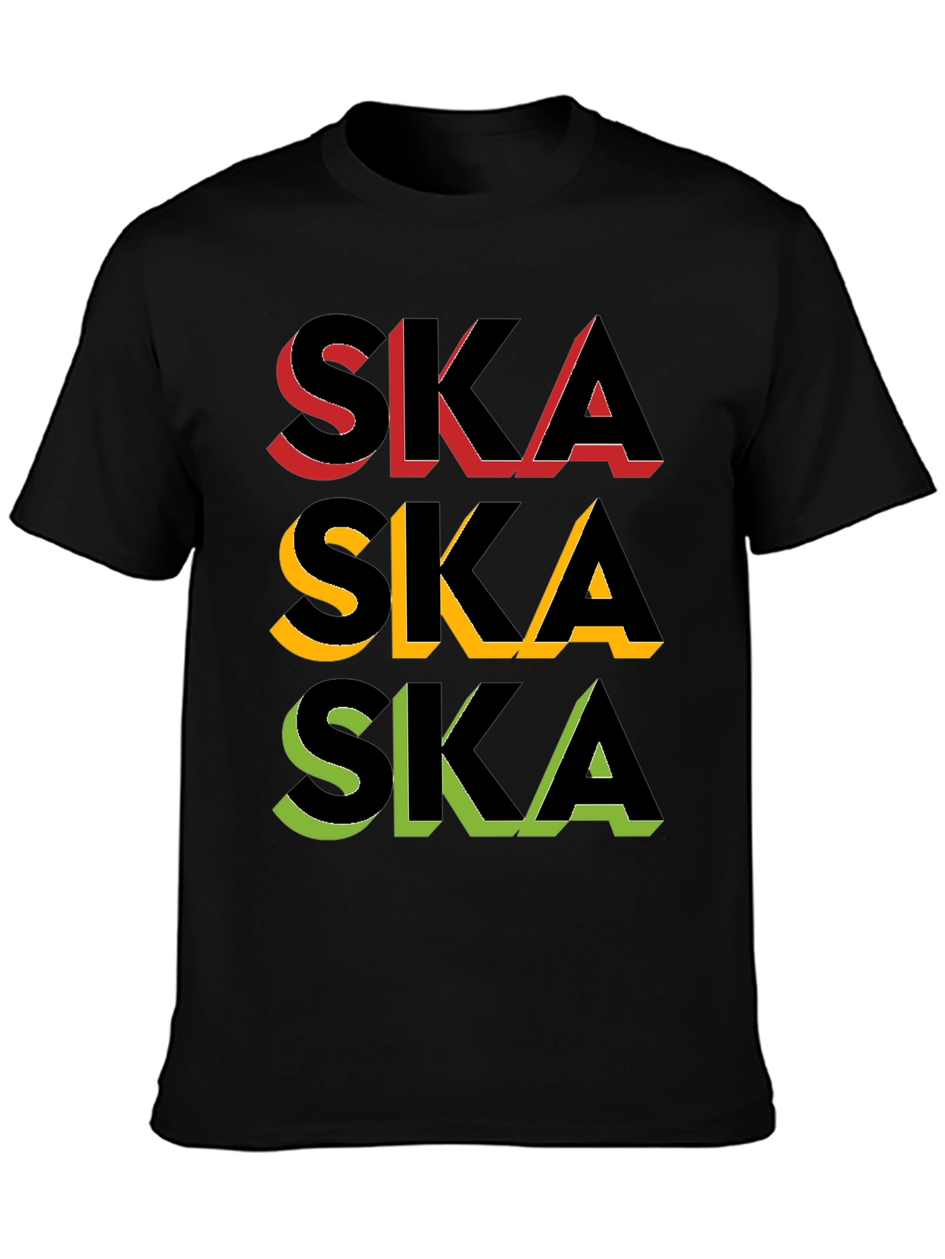 Rasta Ska Graphic Black T-Shirt