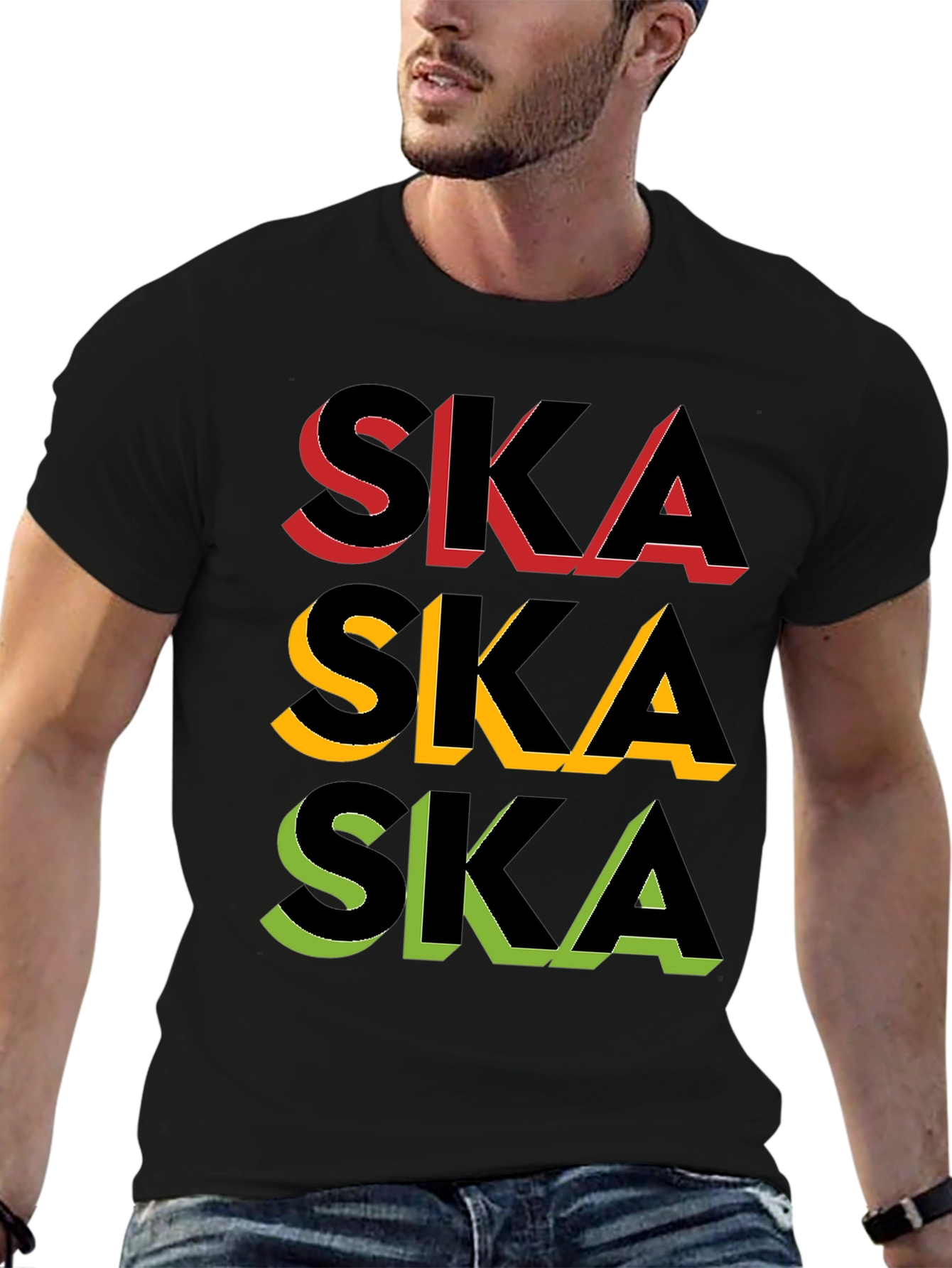 Rasta Ska Graphic Black T-Shirt