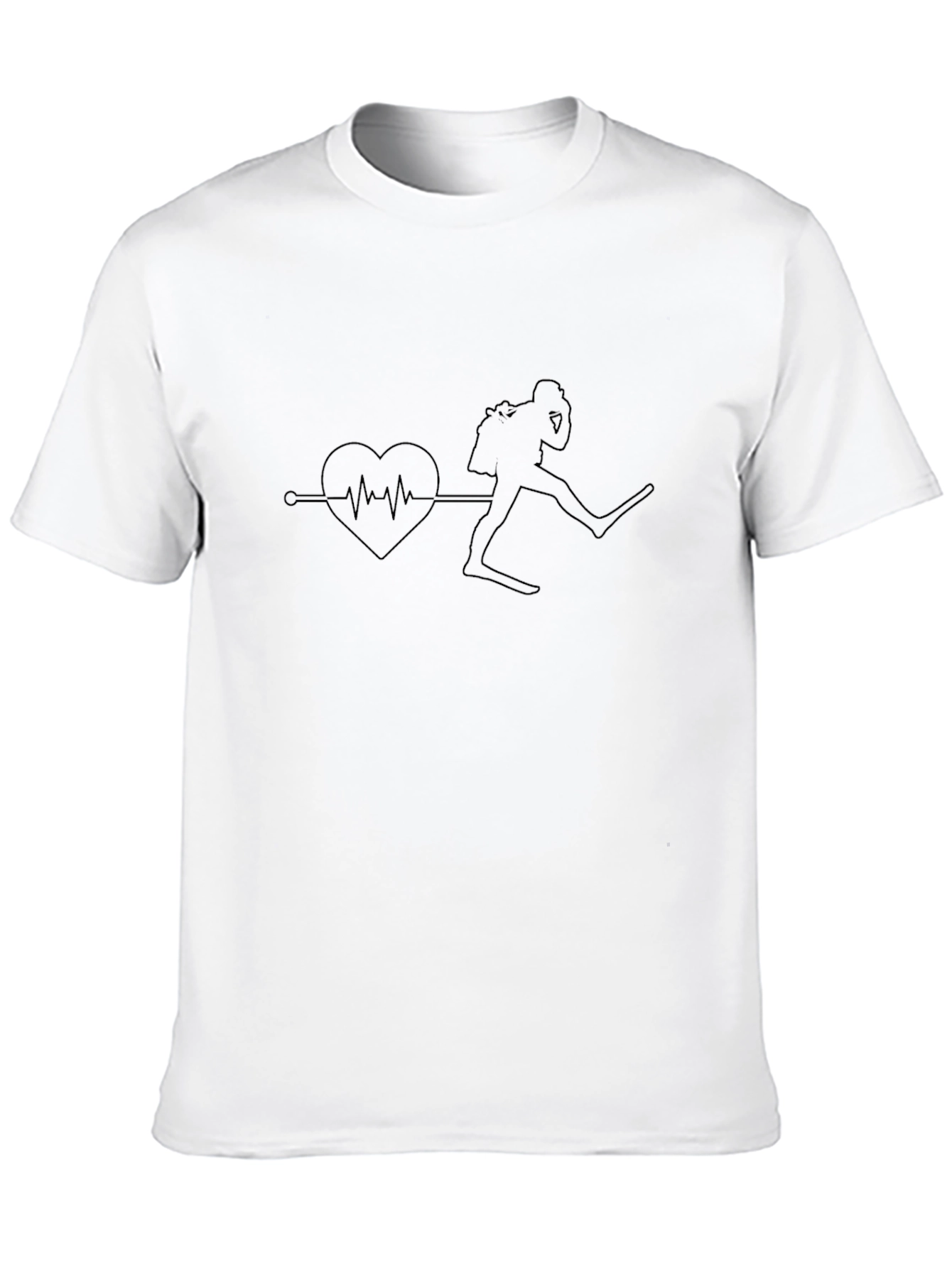 Heartbeat Diver Mens T-Shirt - Black