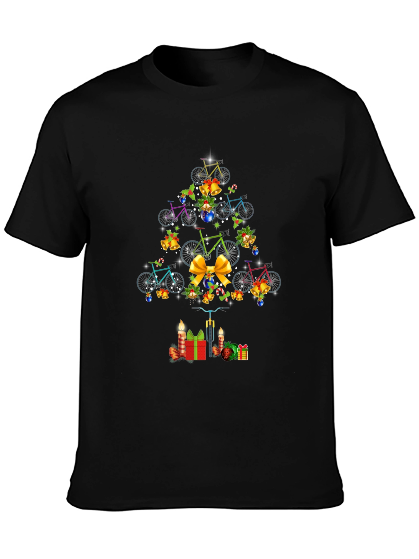 Christmas Bicycle Tree T-Shirt
