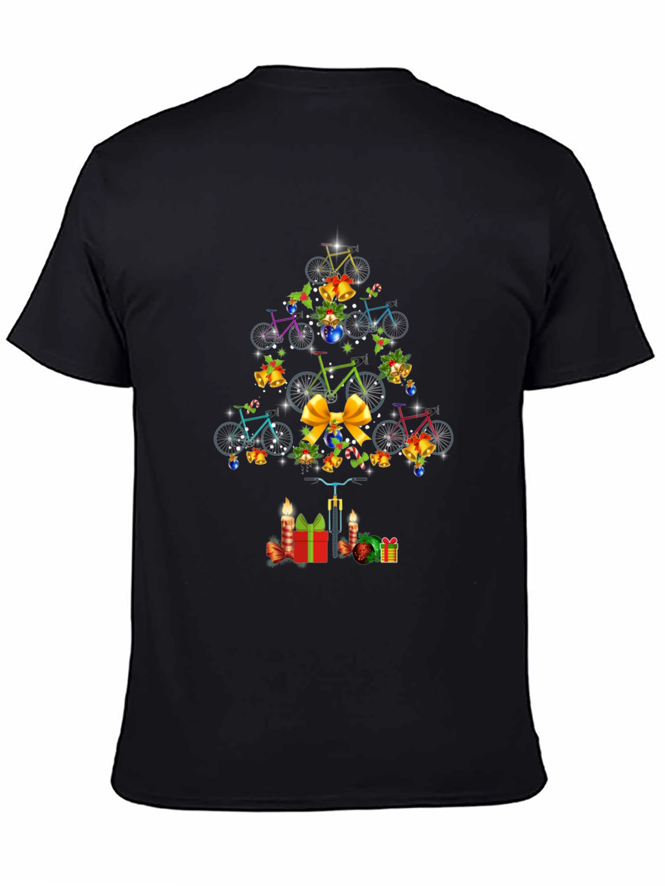 Christmas Bicycle Tree T-Shirt