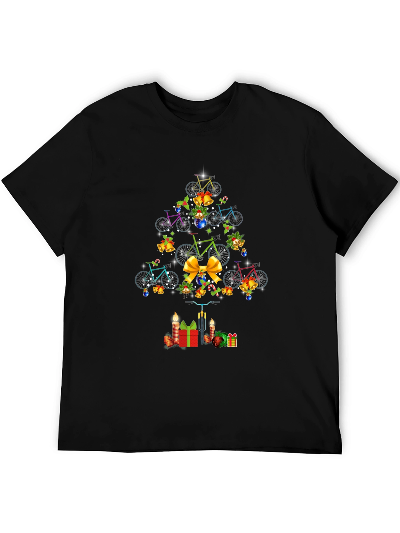 Christmas Bicycle Tree T-Shirt