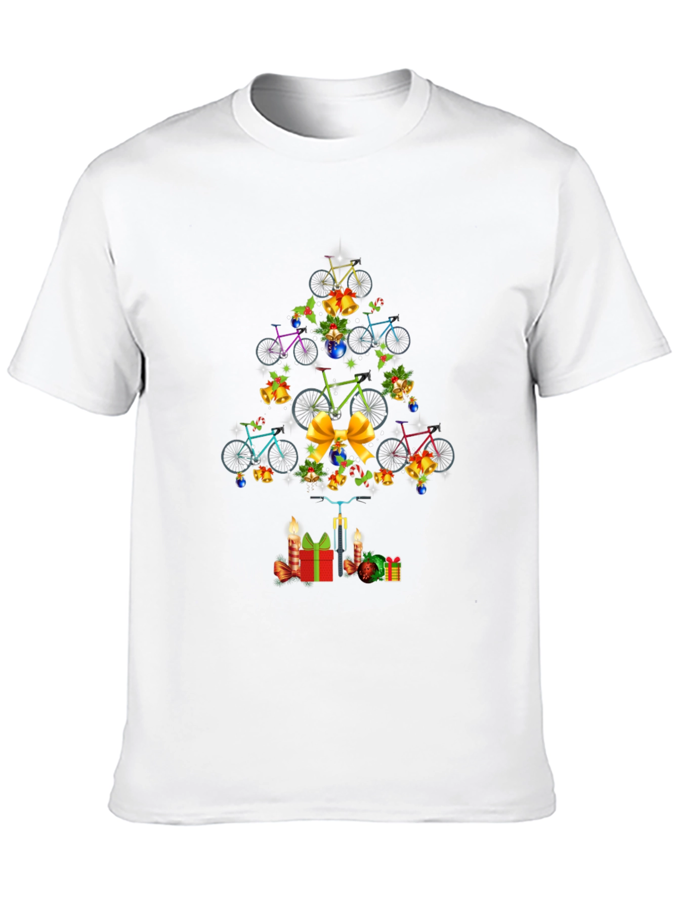 Christmas Bicycle Tree T-Shirt