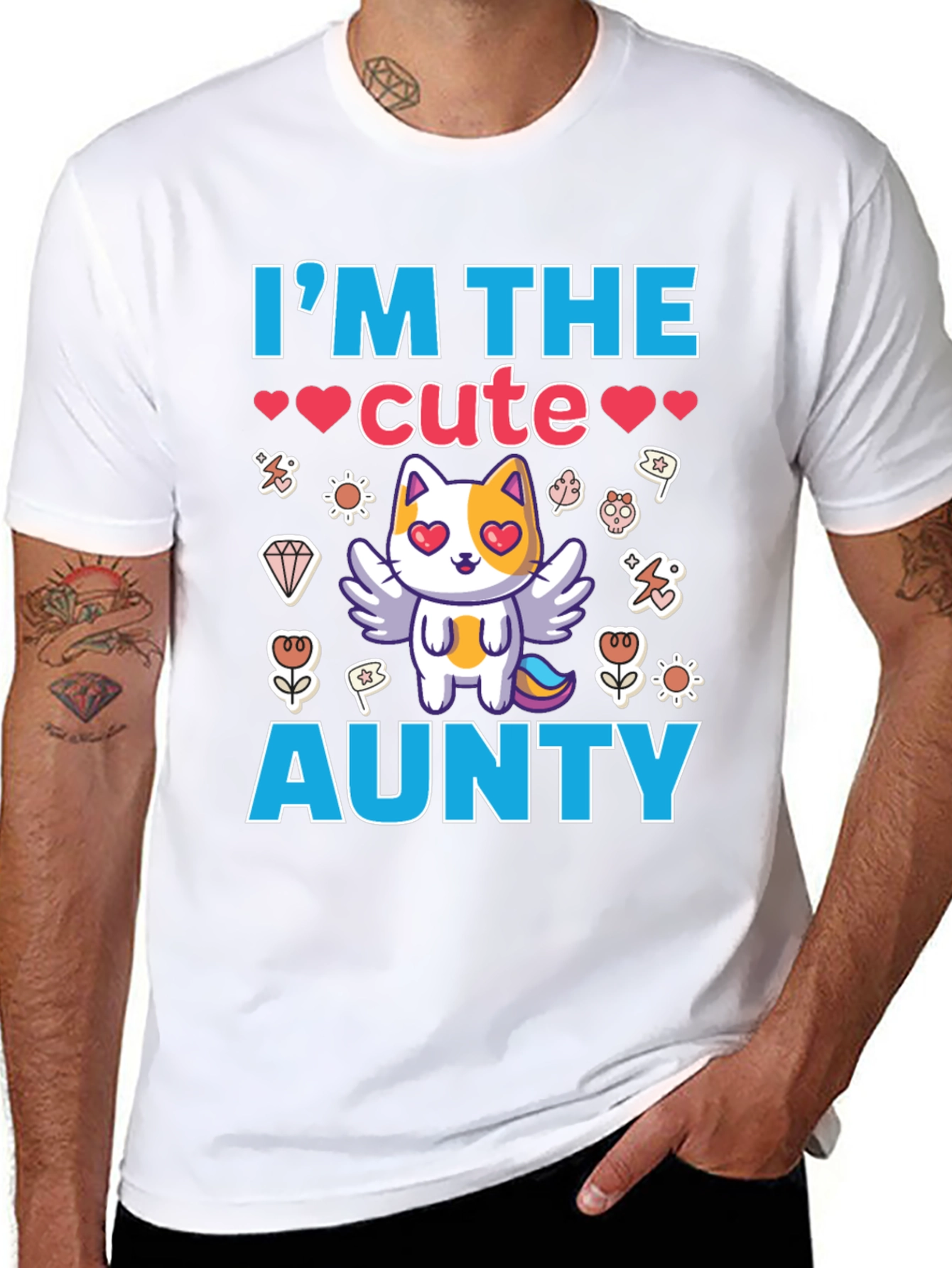 Cute Aunty T-Shirt Black Cotton Tee