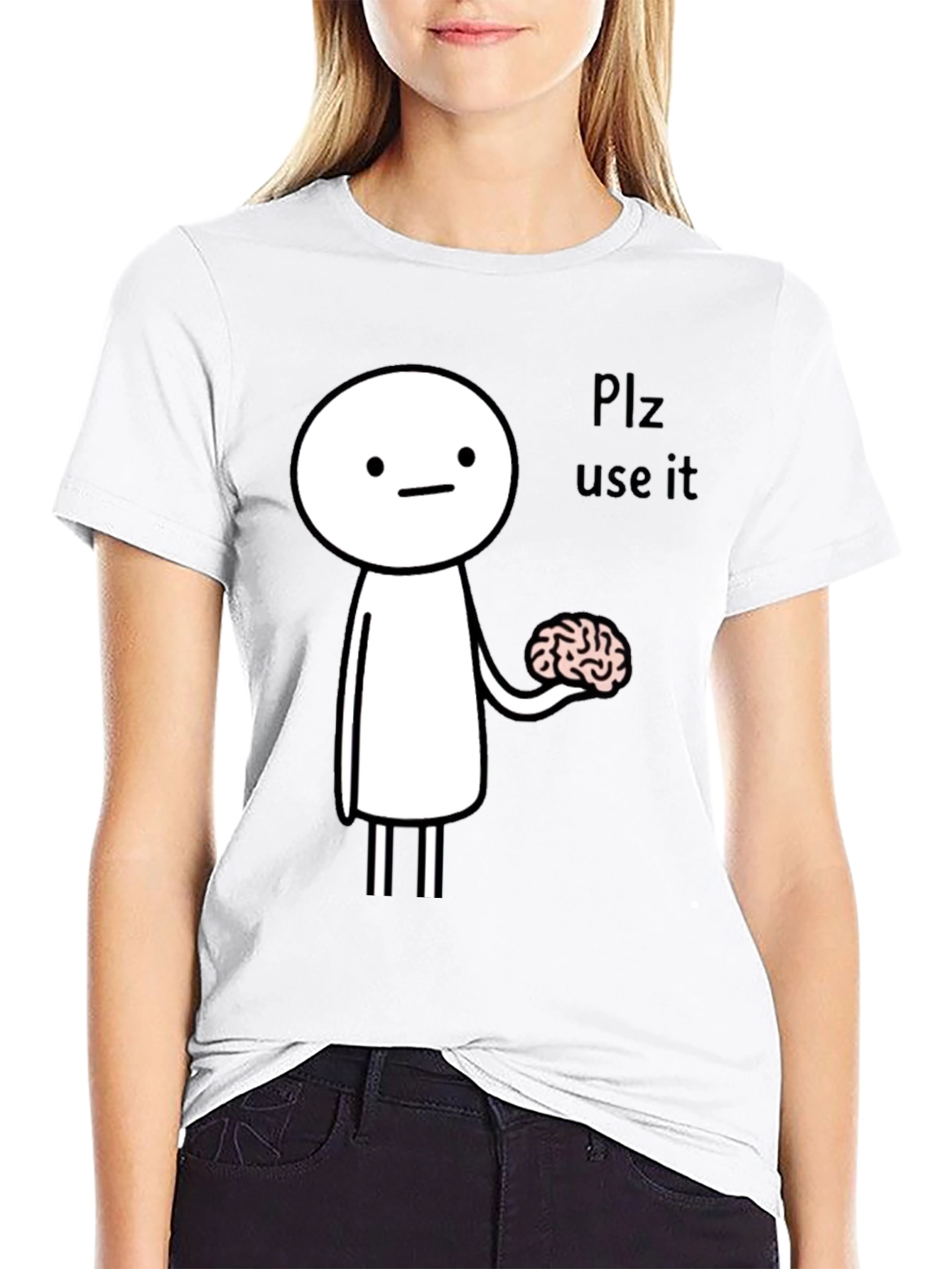 Use Your Brain Funny Graphic Tee - Black