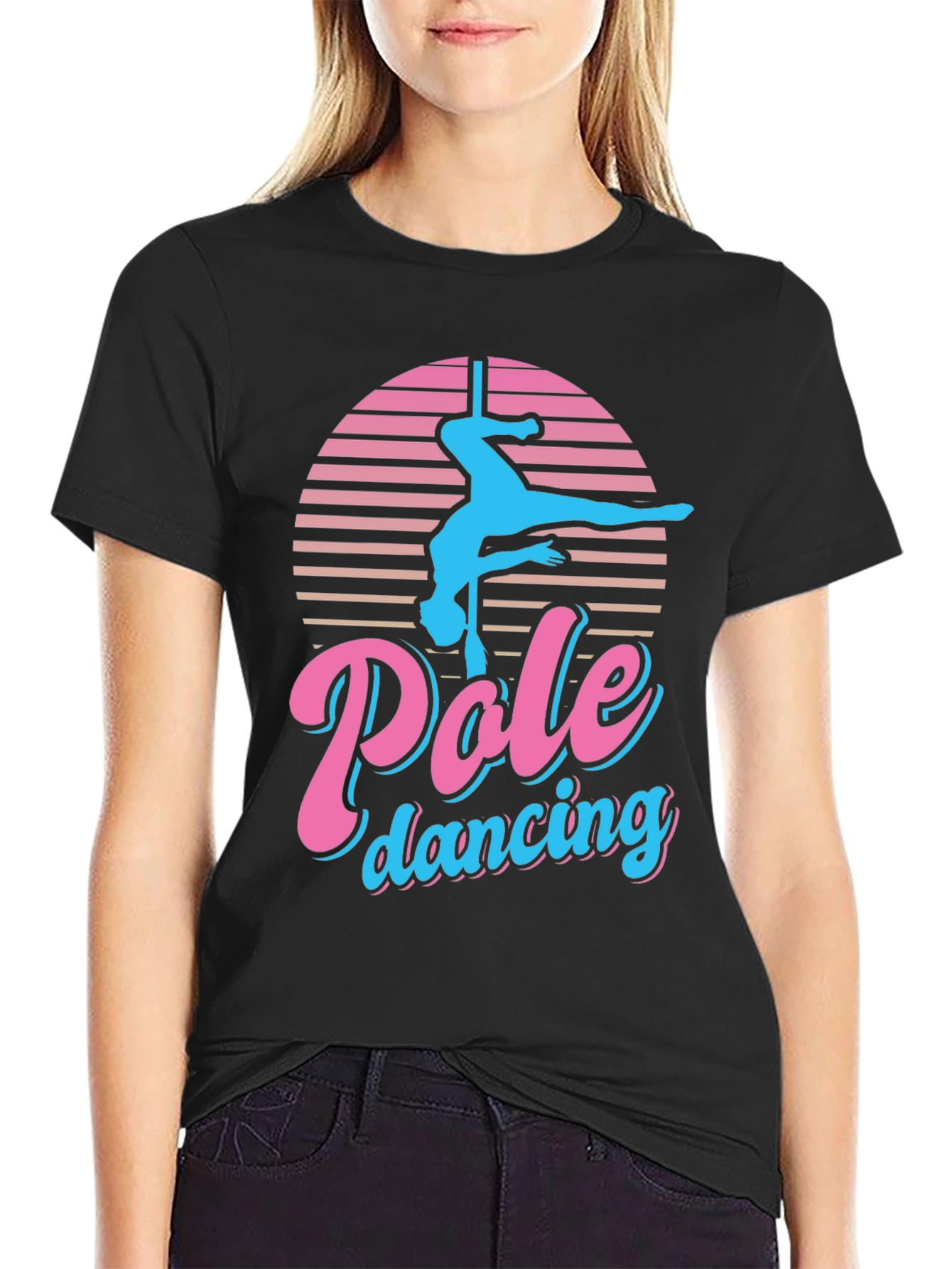 Pole Dancing Retro Graphic T-Shirt