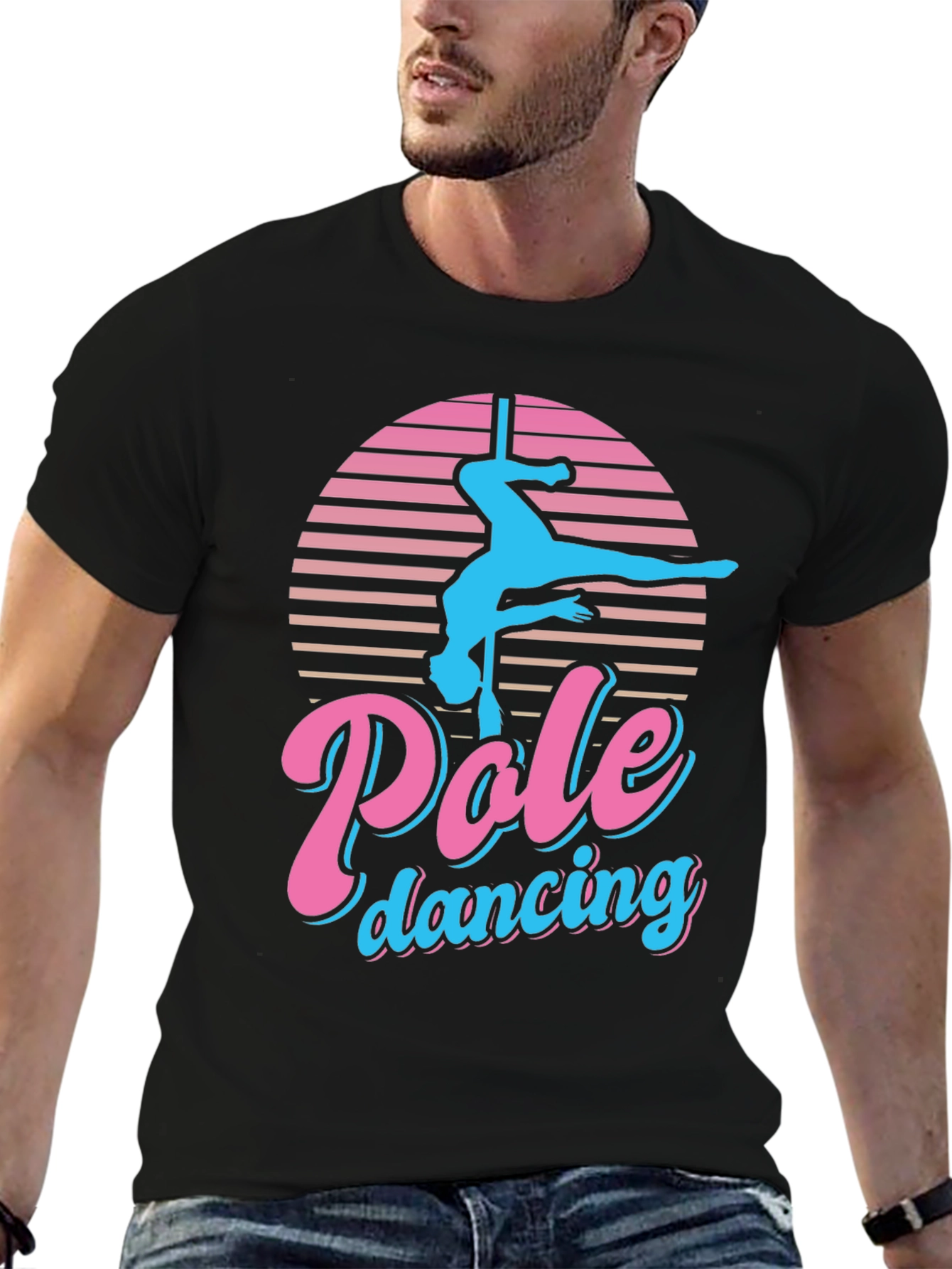 Pole Dancing Retro Graphic T-Shirt