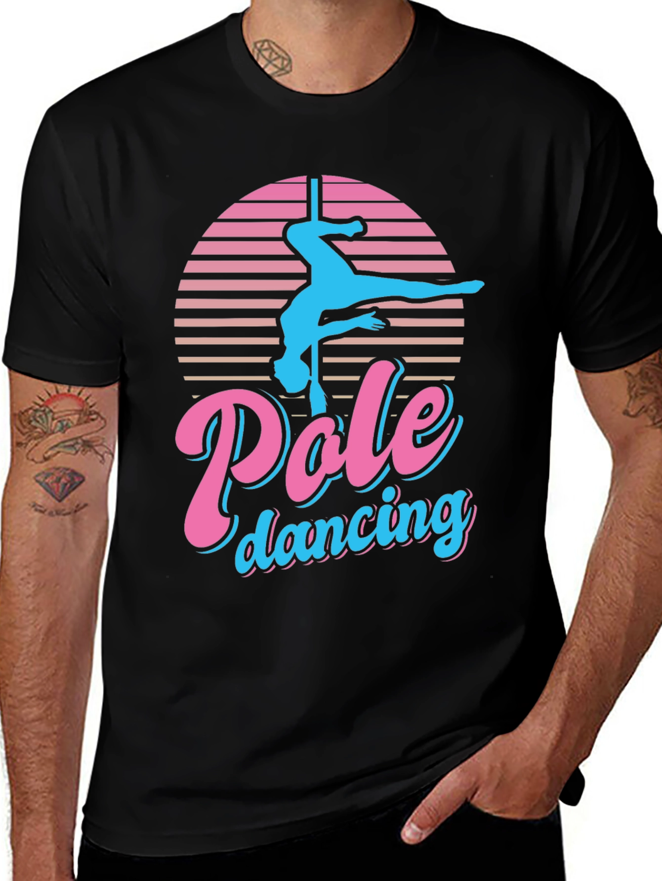 Pole Dancing Retro Graphic T-Shirt