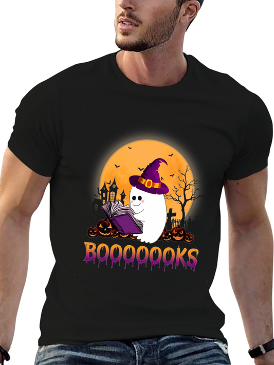 Halloween Ghost Reading Book T-Shirt