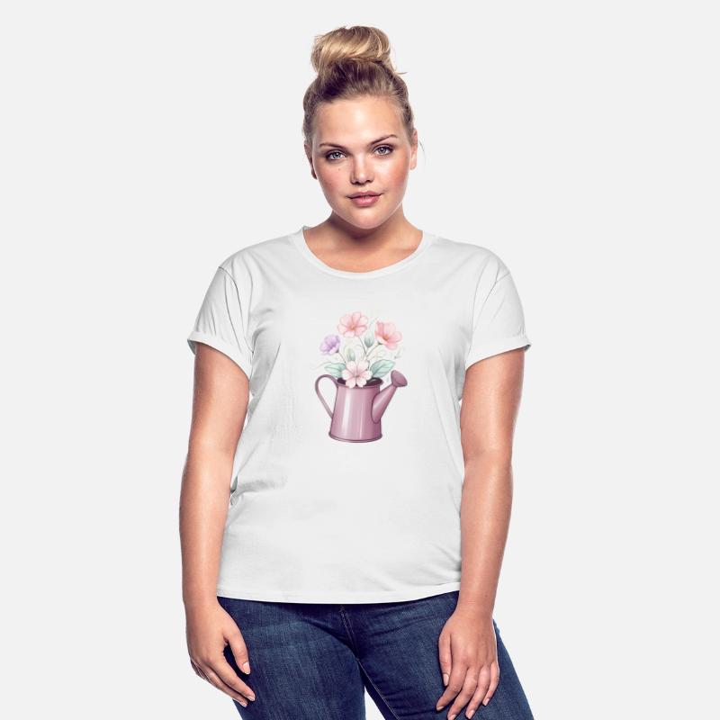 Watering can with flowers