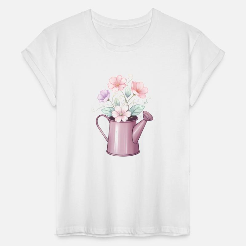 Watering can with flowers