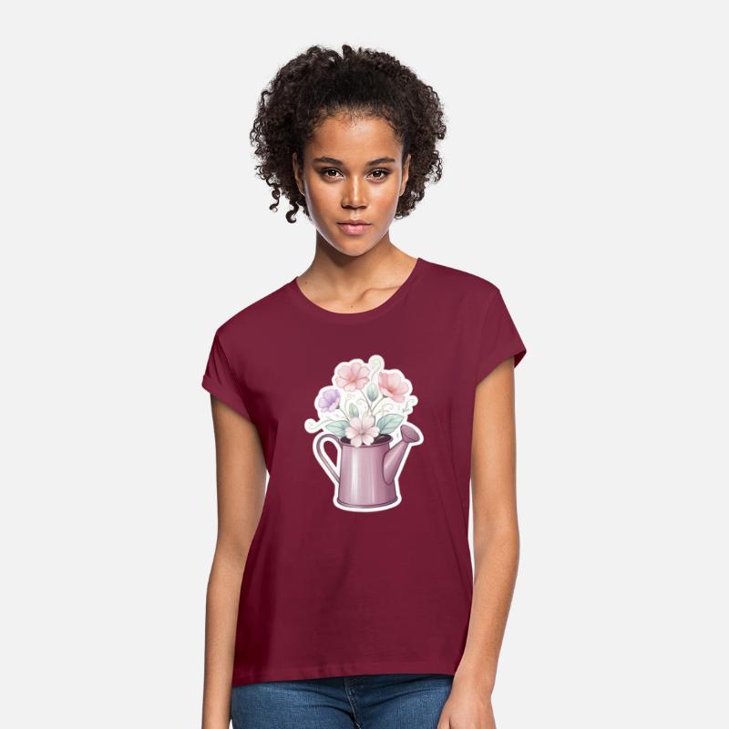 Watering can with flowers