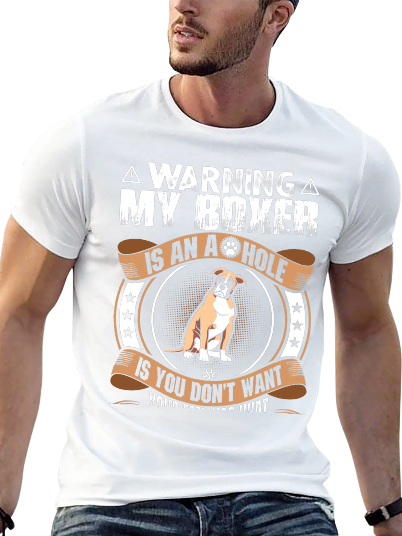 Warning: My Boxer T-Shirt - Funny Dog Lover Tee