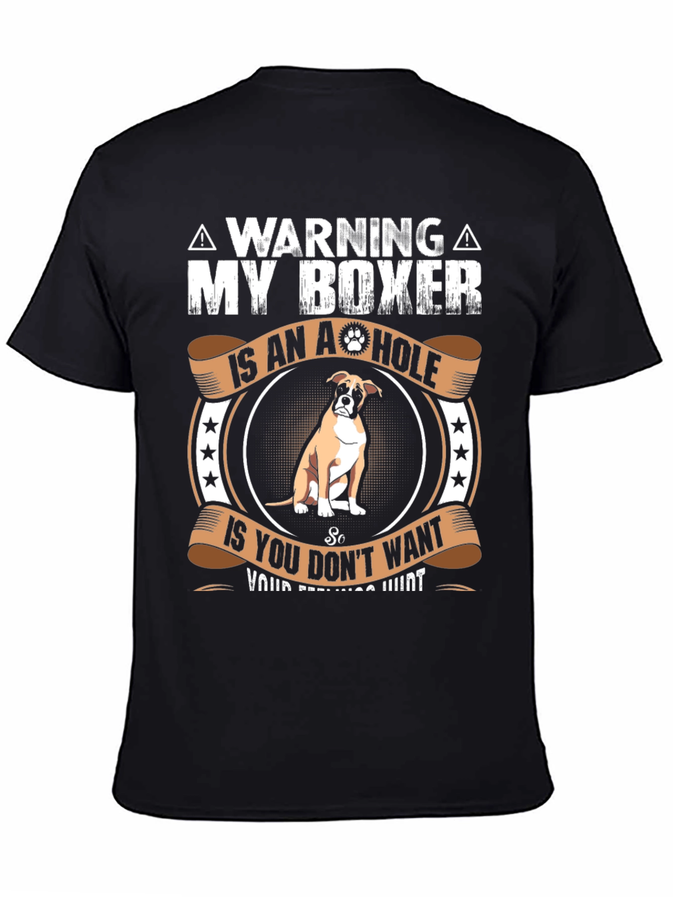 Warning: My Boxer T-Shirt - Funny Dog Lover Tee