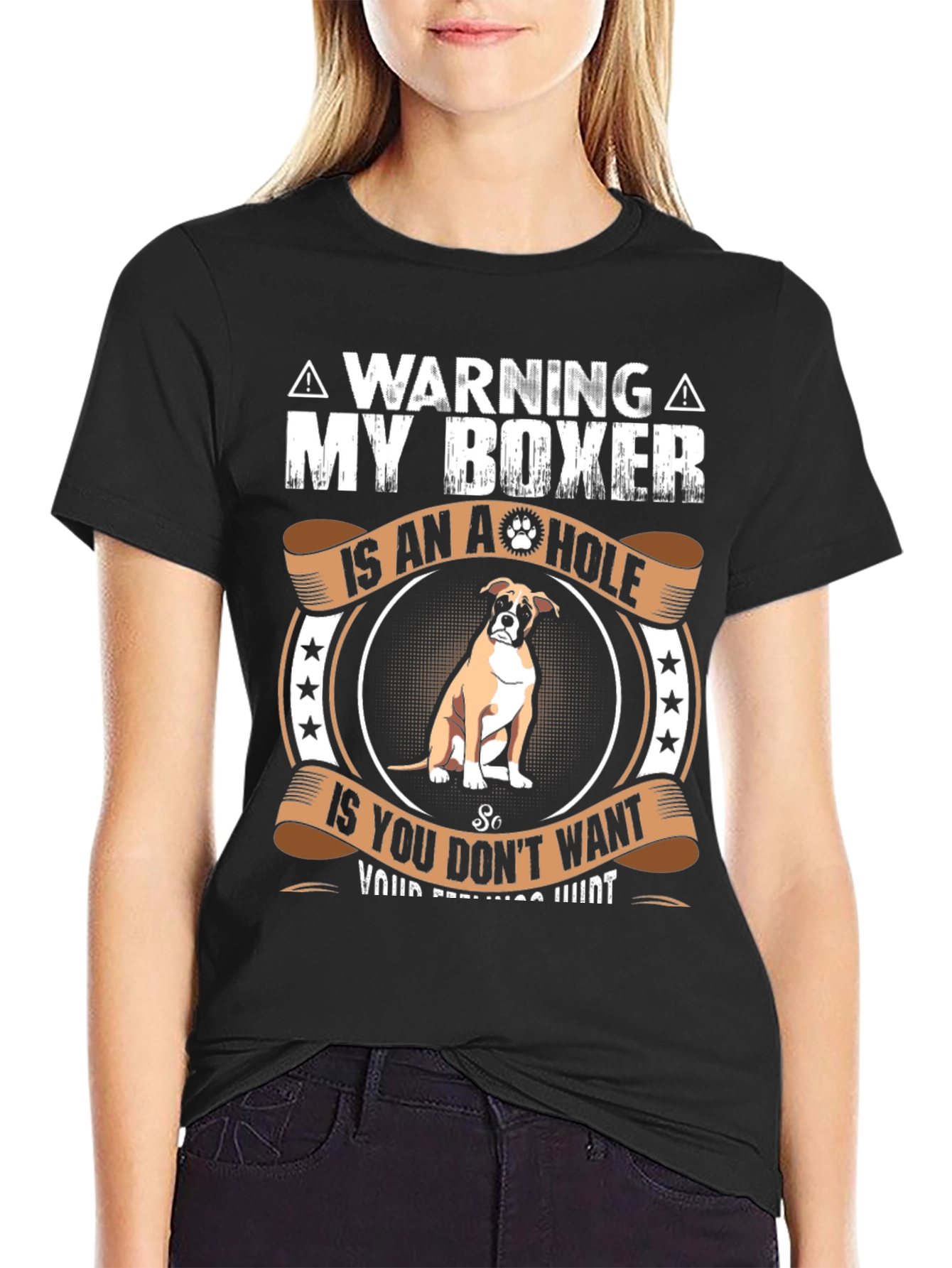 Warning: My Boxer T-Shirt - Funny Dog Lover Tee