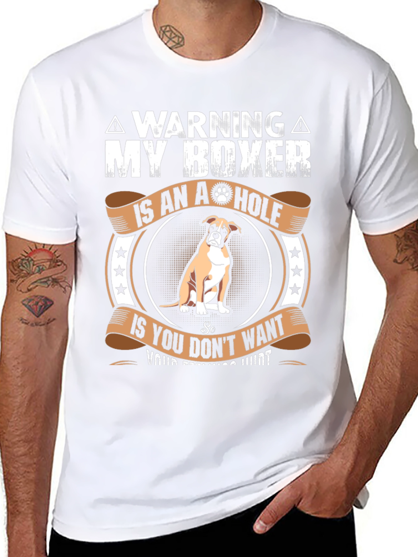Warning: My Boxer T-Shirt - Funny Dog Lover Tee
