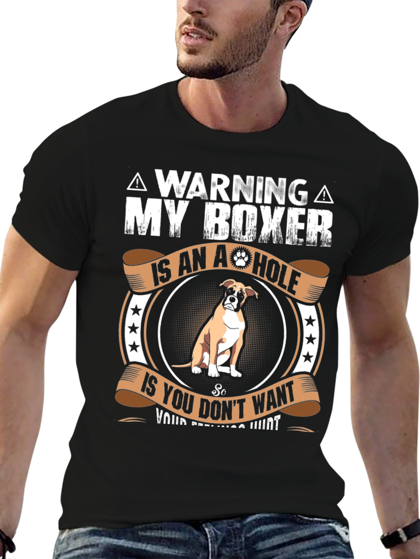 Warning: My Boxer T-Shirt - Funny Dog Lover Tee