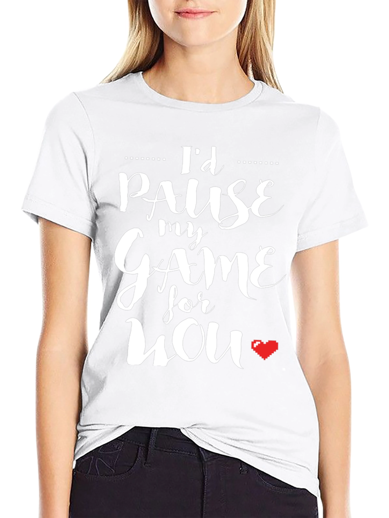 Id Pause My Game For You Black T-Shirt