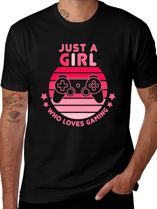 Just A Girl Who Loves Gaming T-Shirt - Gamer Gift