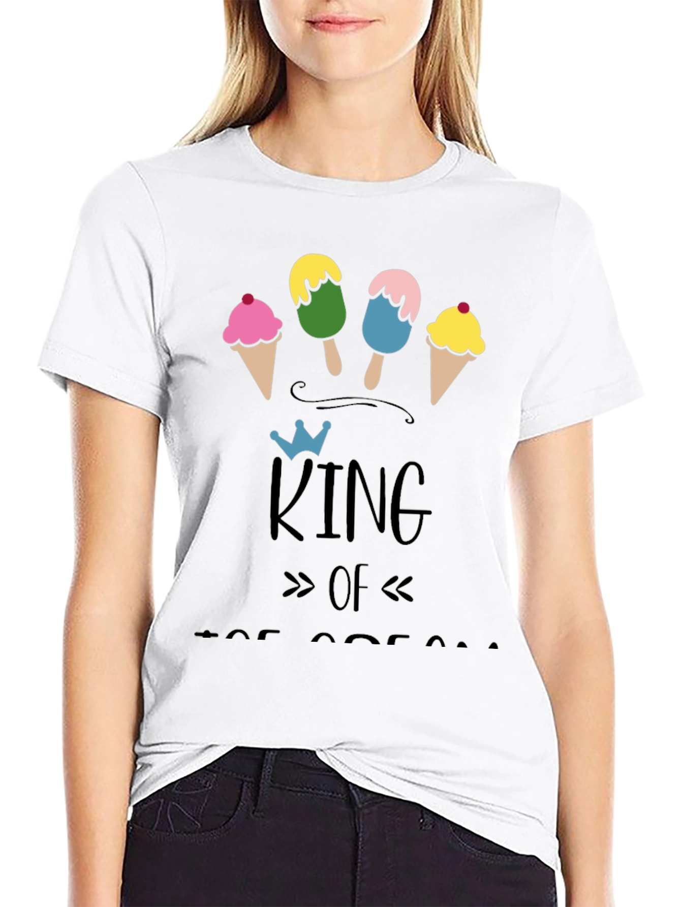 King of Ice Cream Black T-Shirt