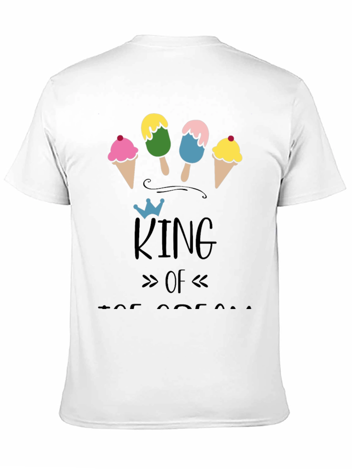 King of Ice Cream Black T-Shirt