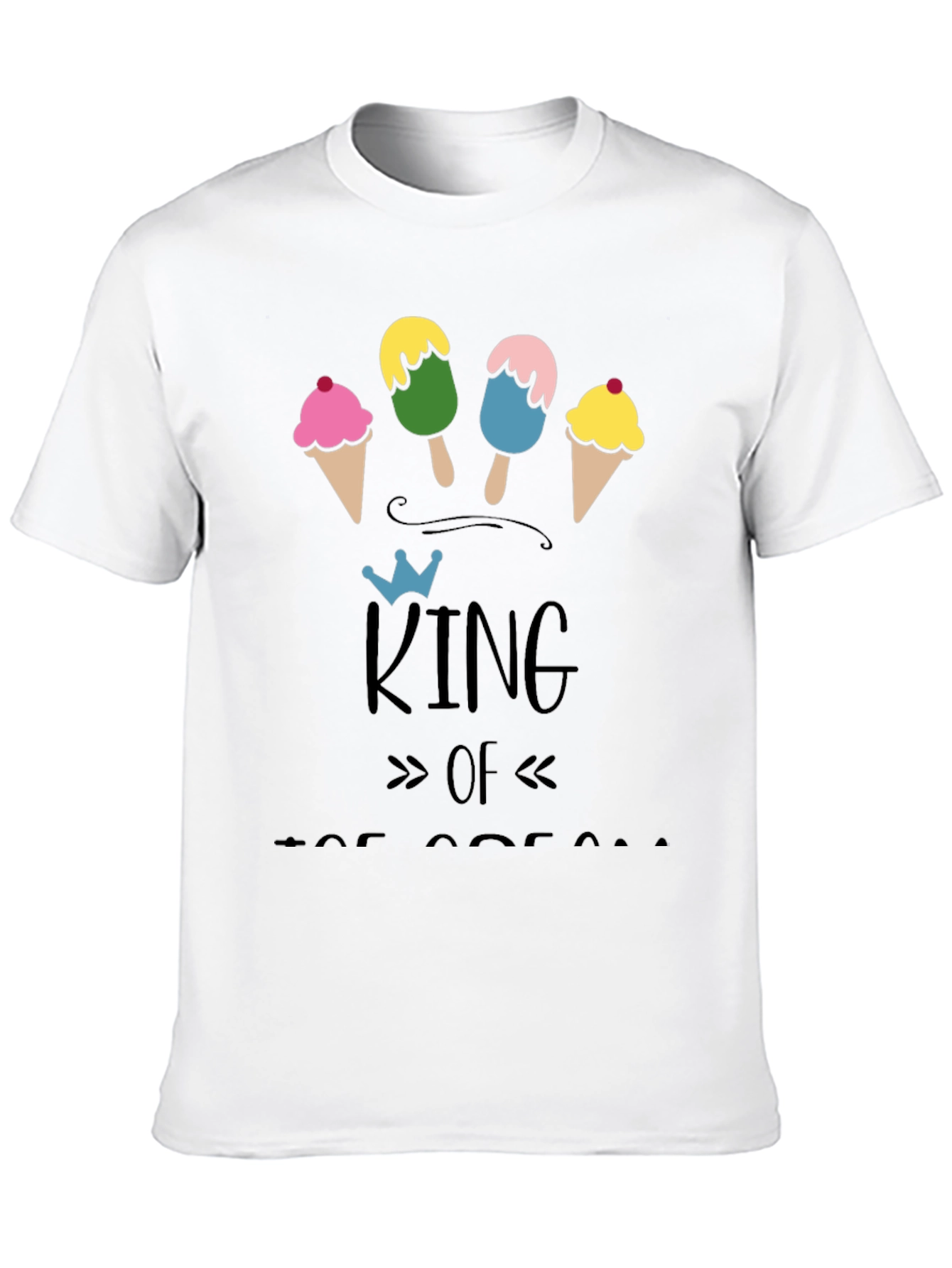 King of Ice Cream Black T-Shirt