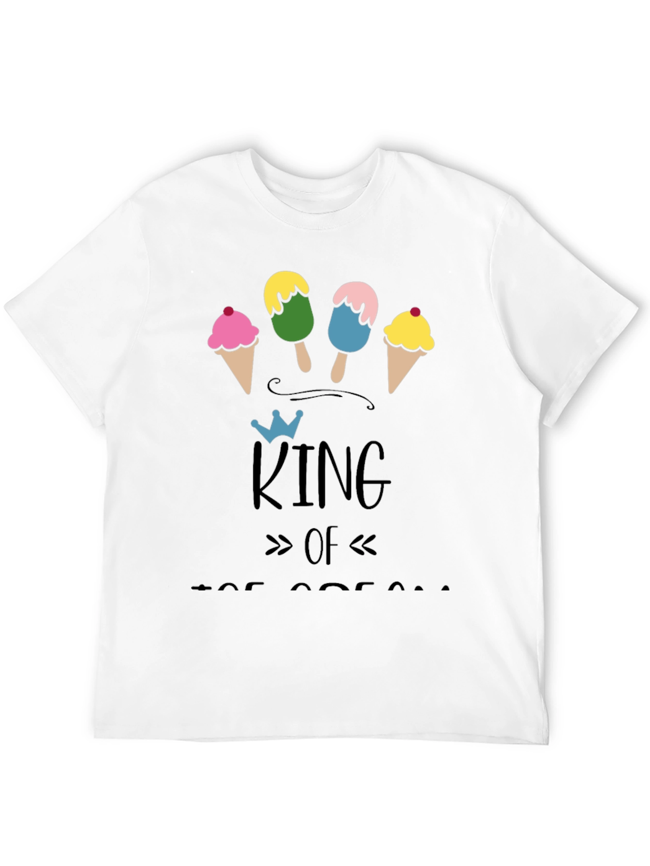 King of Ice Cream Black T-Shirt