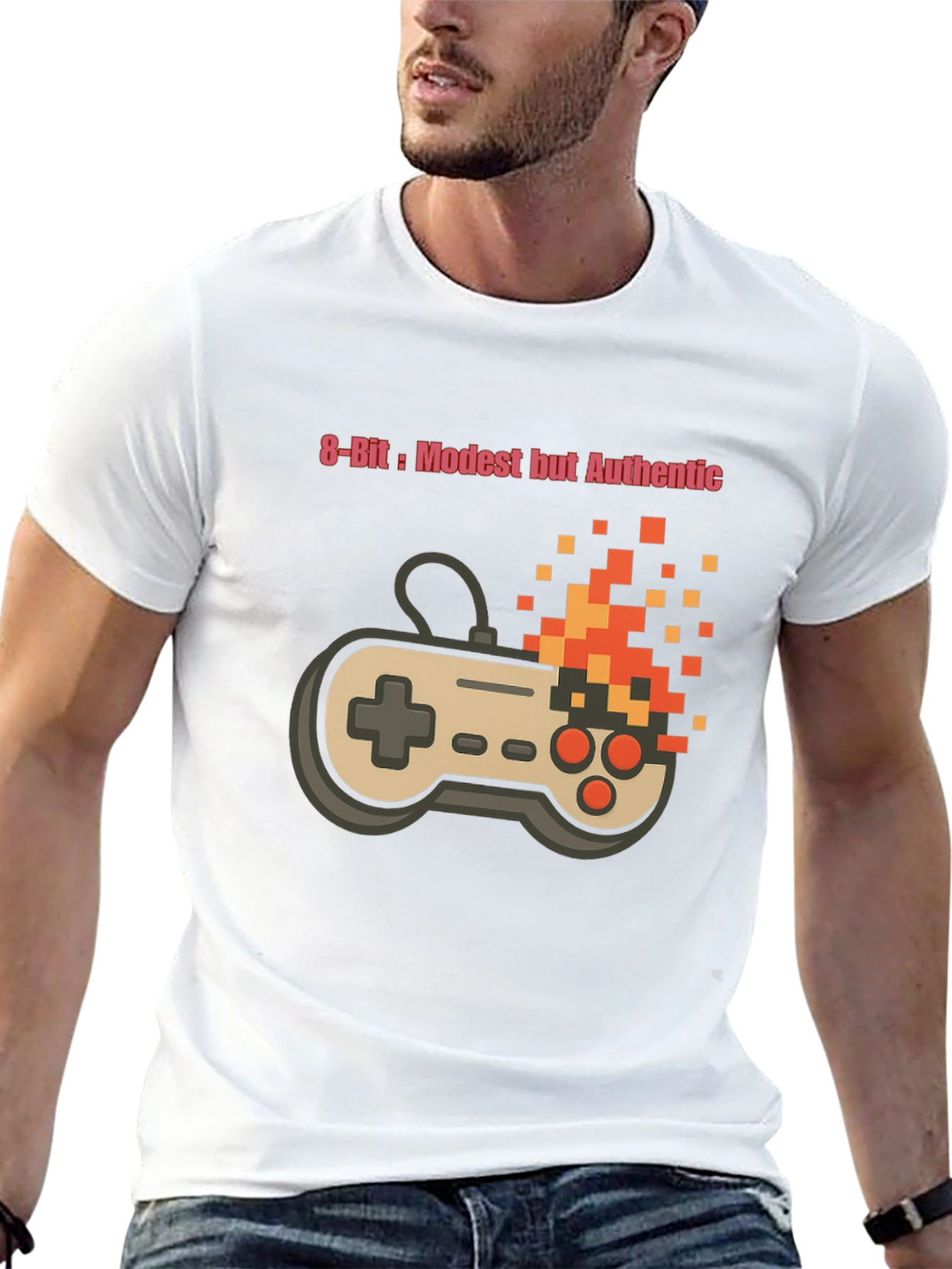Retro Gamer T-Shirt - 8-Bit Modest & Authentic Style
