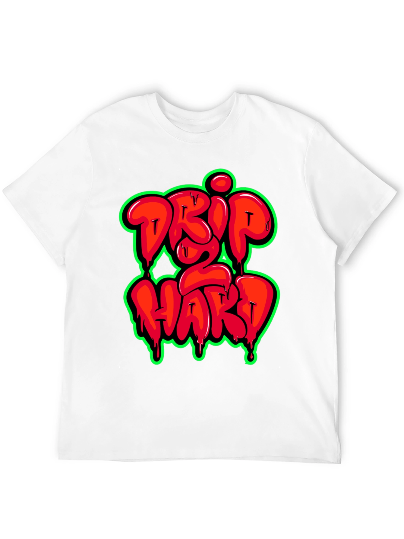Drip 2 Hard Graphic Print T-Shirt
