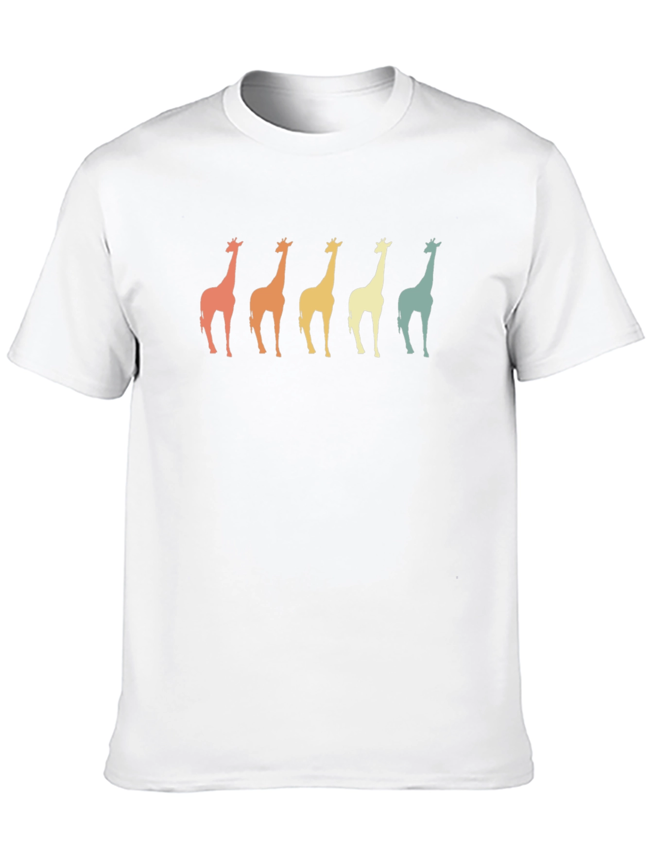 Retro Giraffe T-Shirt - Stylish Animal Print Tee
