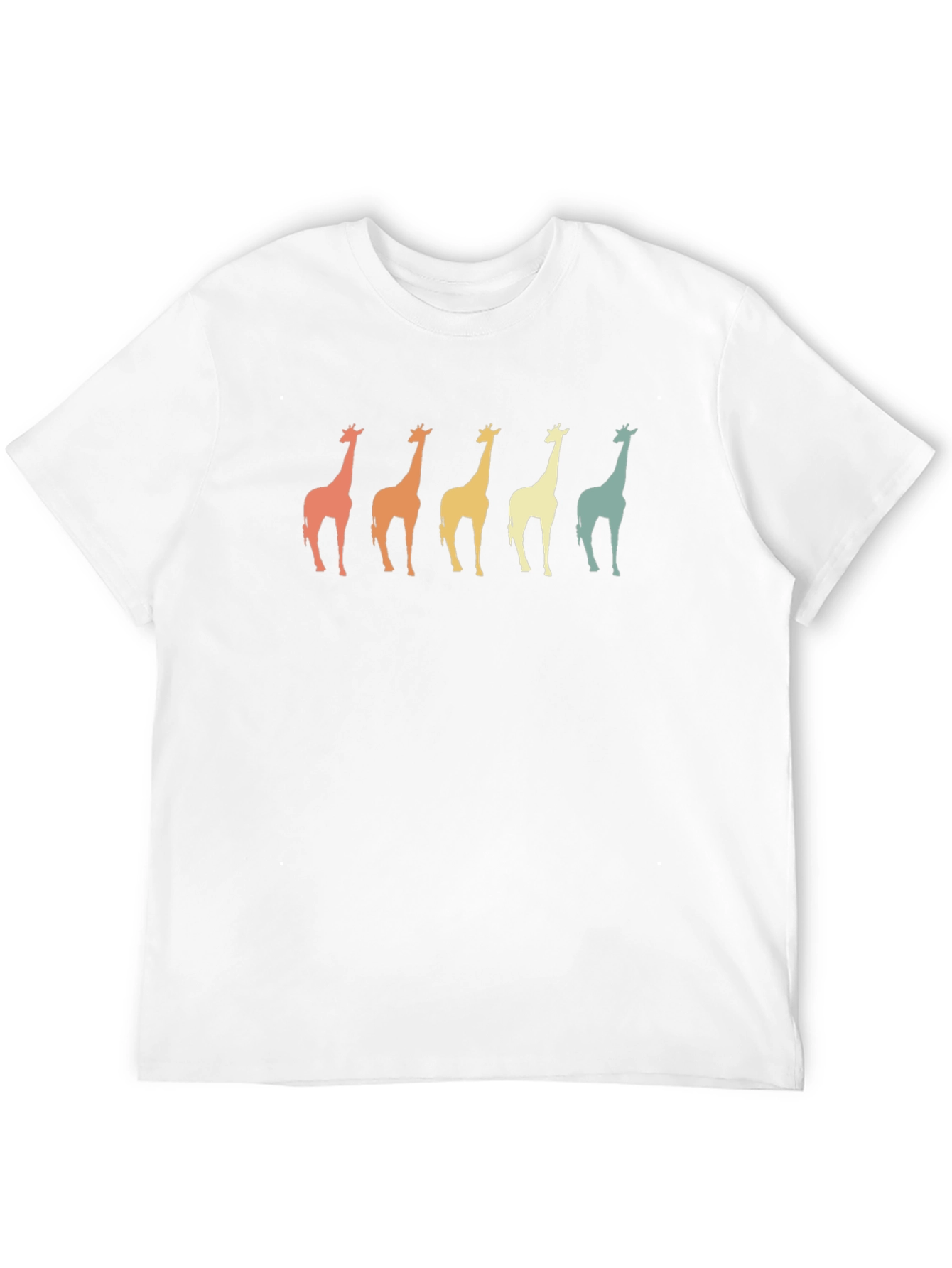 Retro Giraffe T-Shirt - Stylish Animal Print Tee