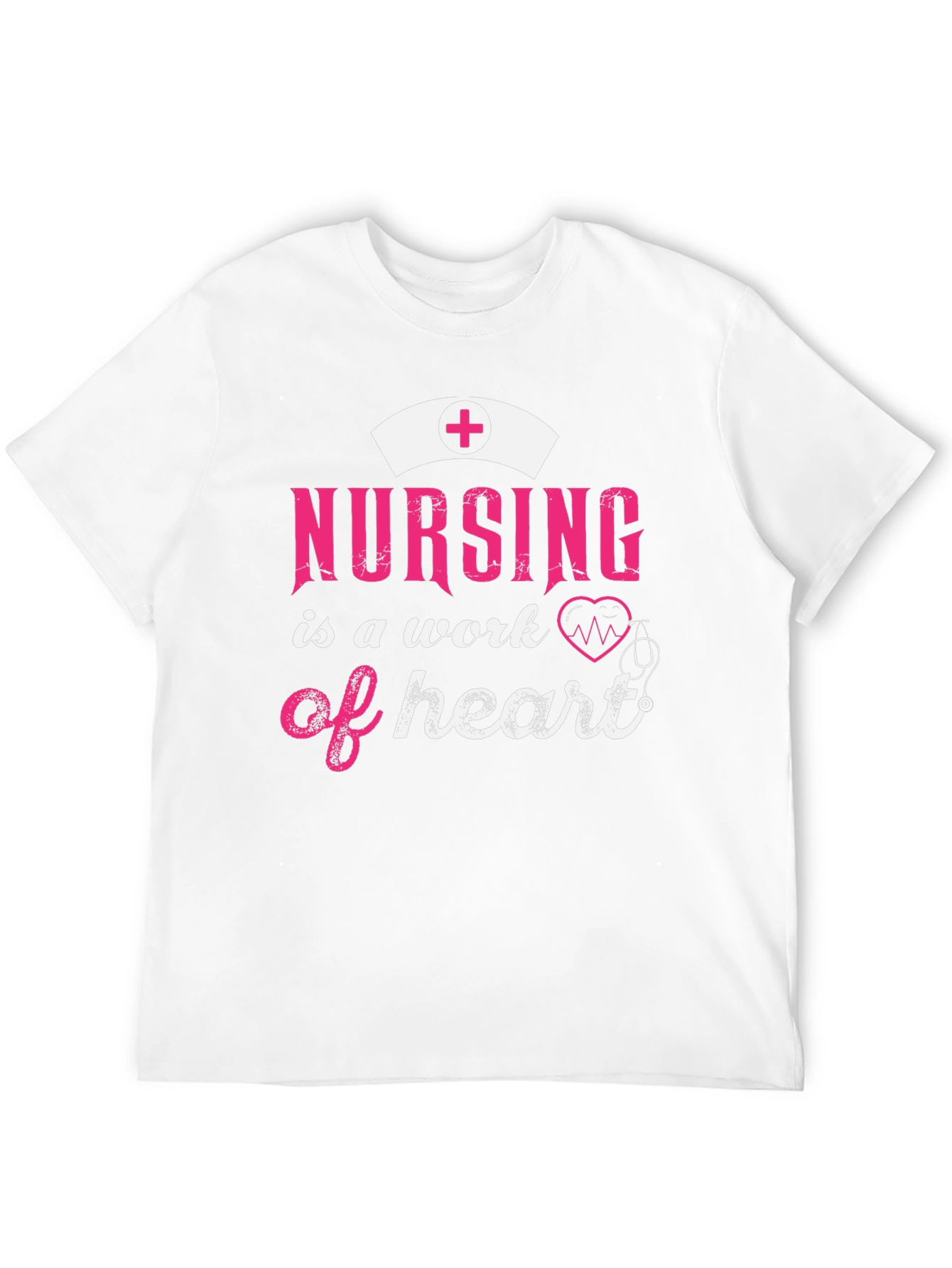 Nursing is a Work of Heart Graphic Tee