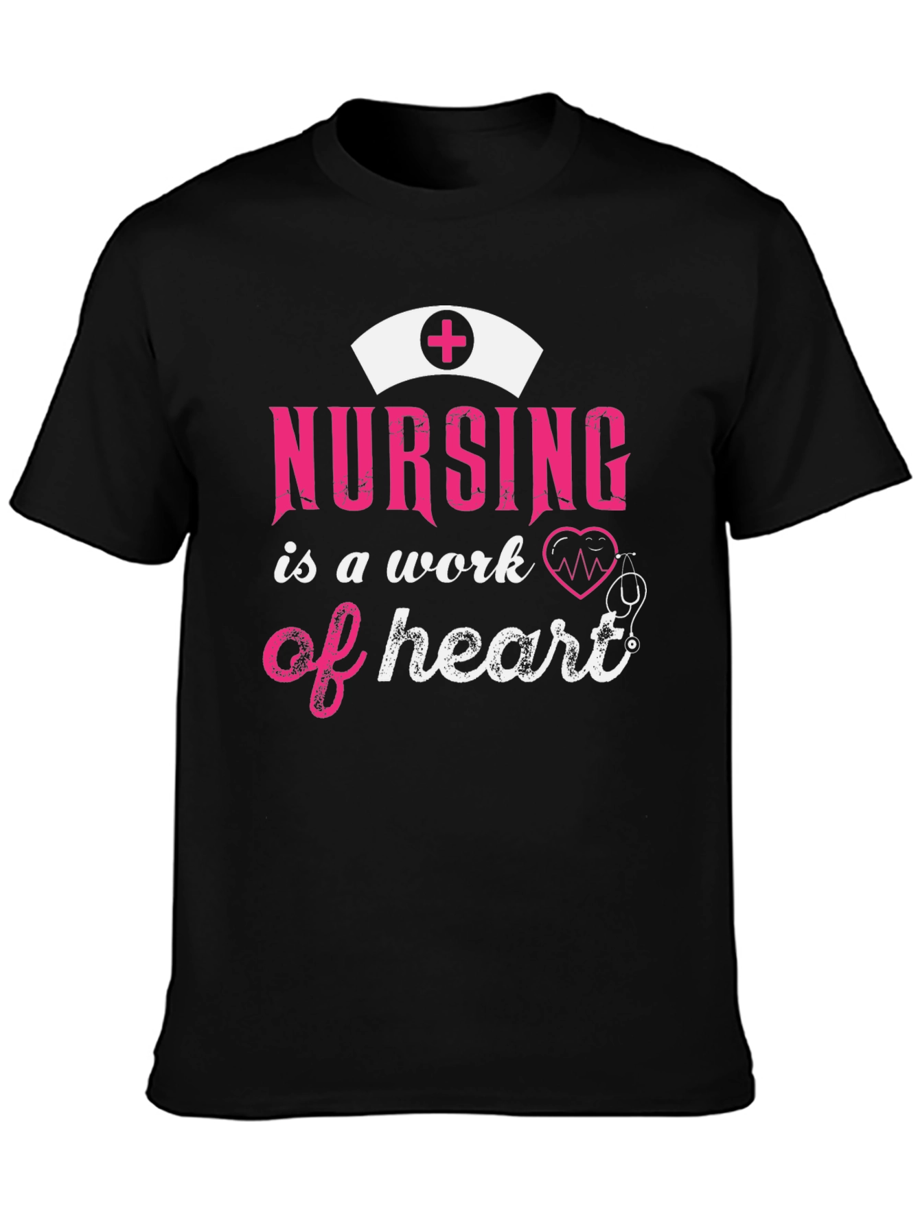 Nursing is a Work of Heart Graphic Tee