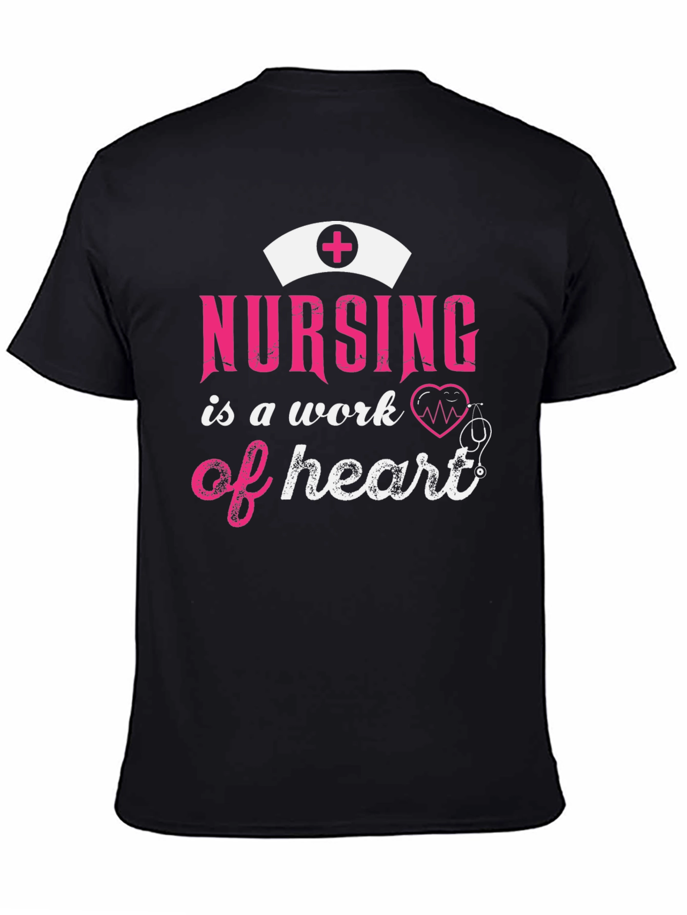 Nursing is a Work of Heart Graphic Tee
