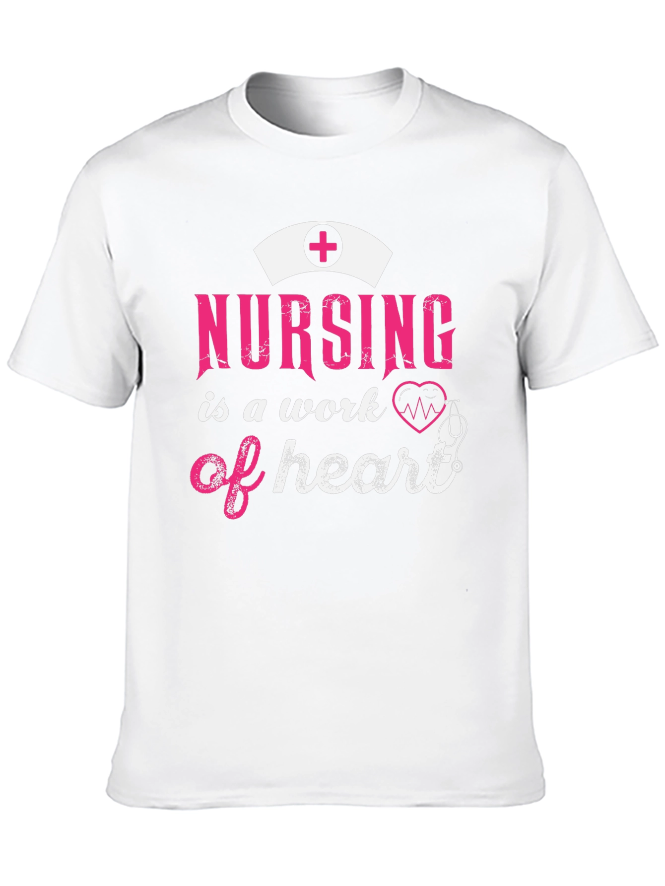 Nursing is a Work of Heart Graphic Tee
