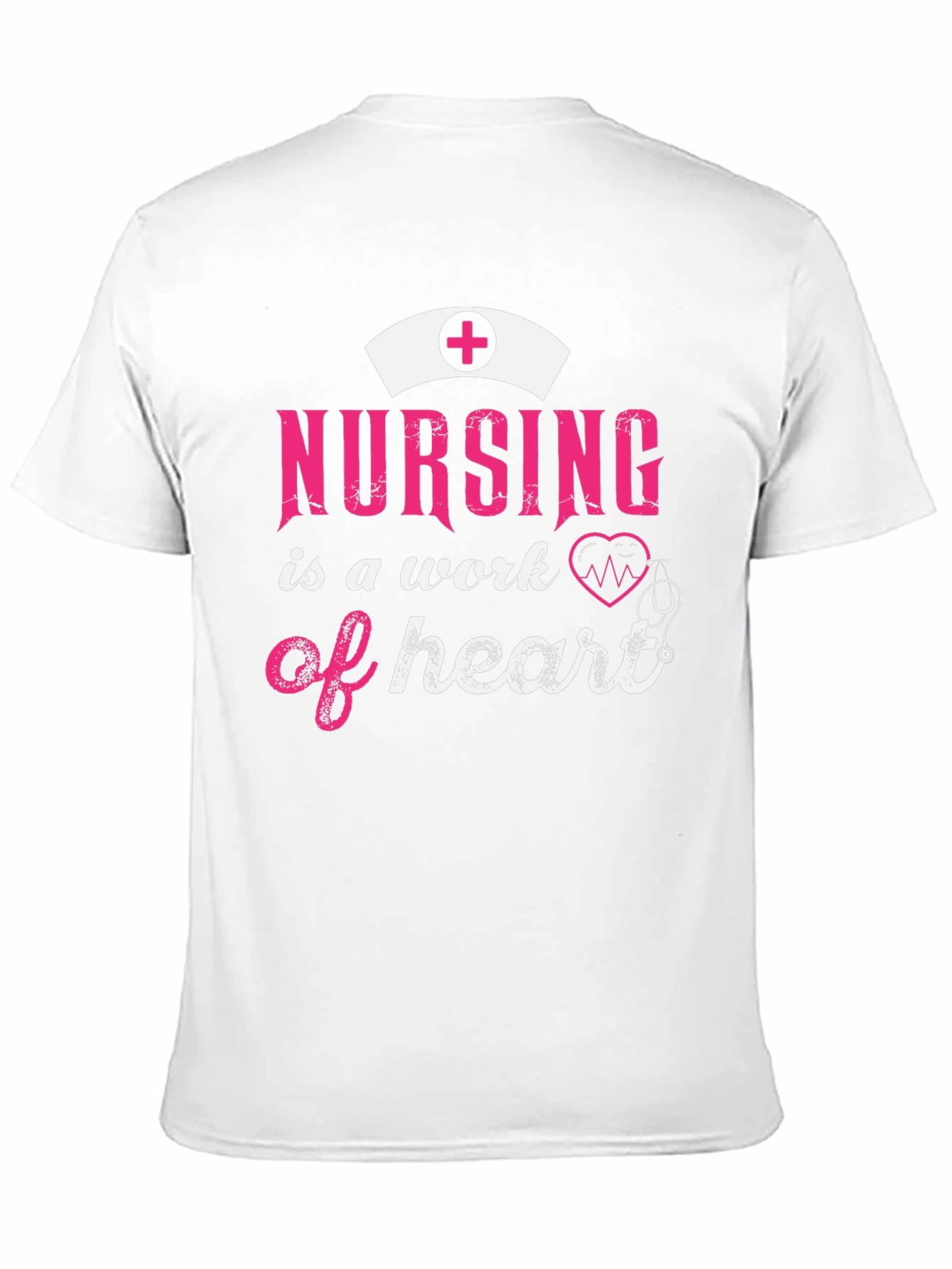 Nursing is a Work of Heart Graphic Tee