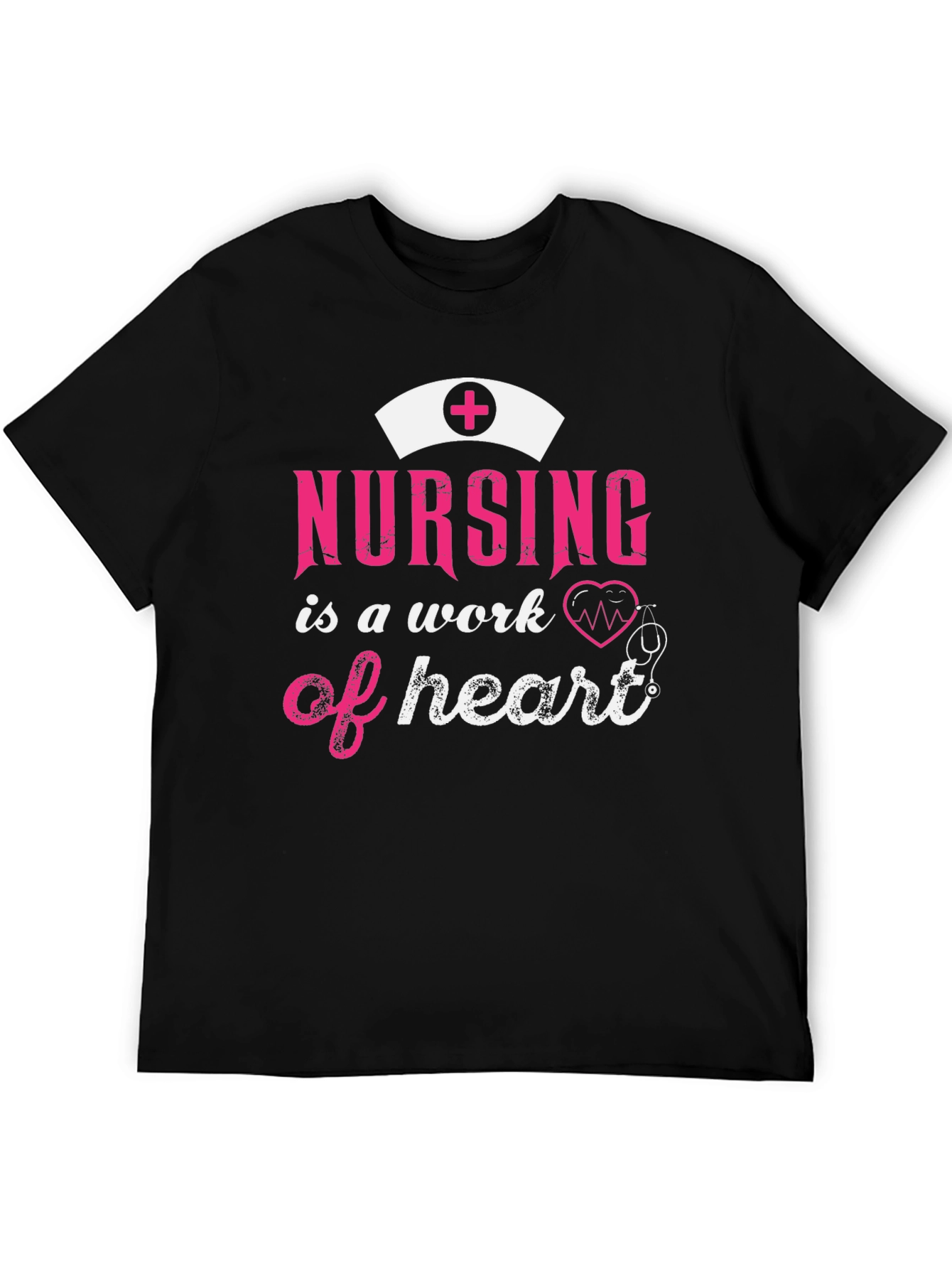 Nursing is a Work of Heart Graphic Tee