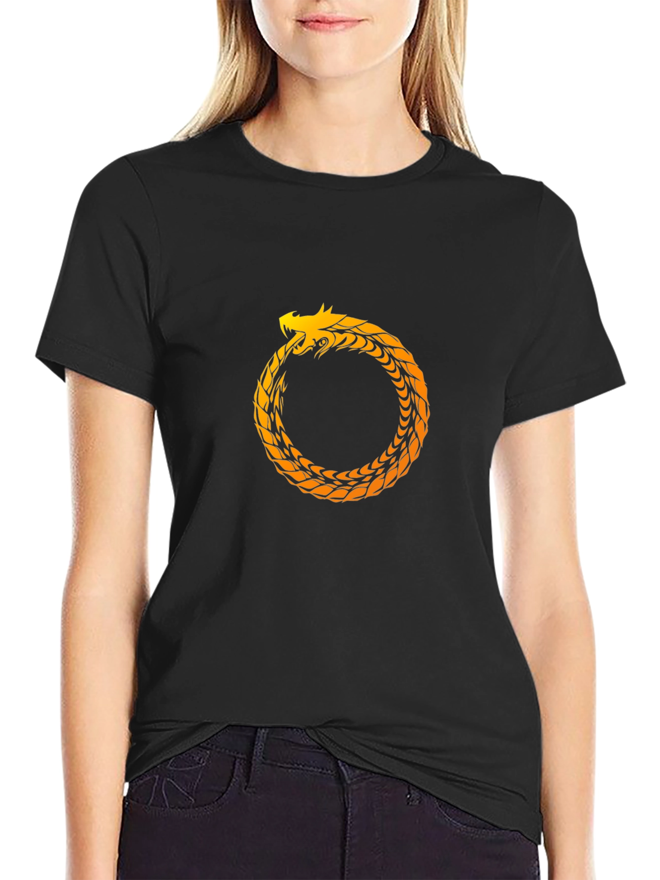 Ouroboros Serpent T-Shirt - Black