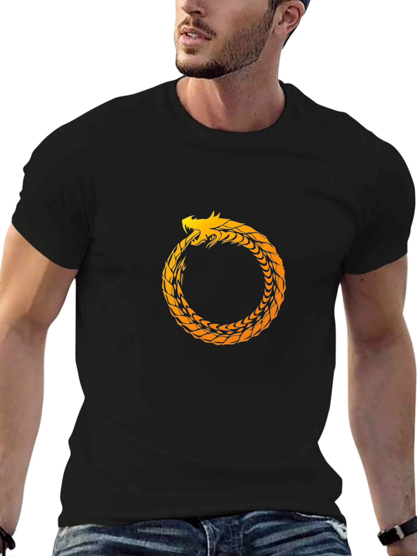 Ouroboros Serpent T-Shirt - Black