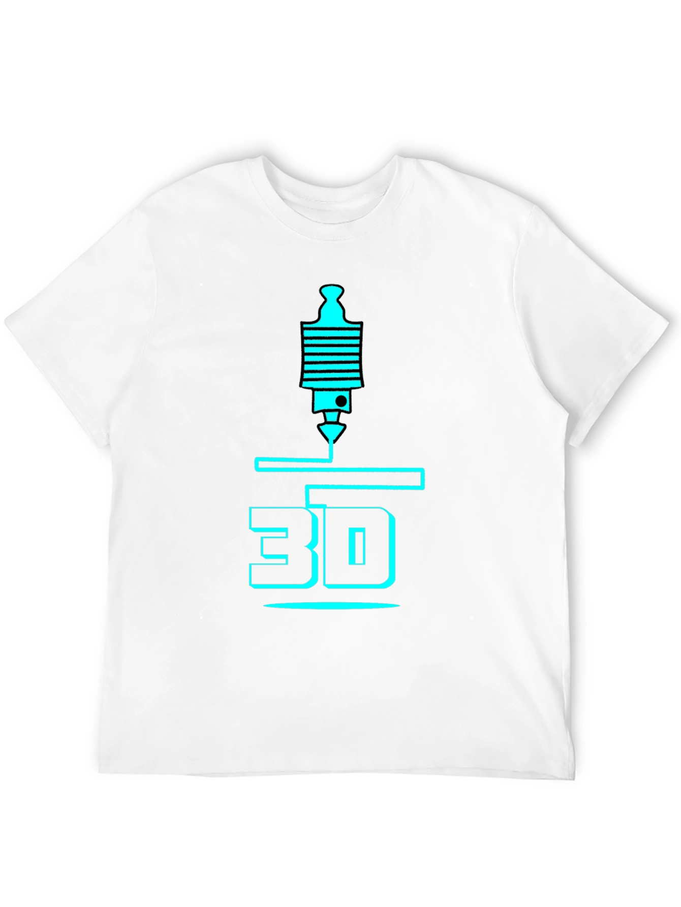 3D Printing T-Shirt - Black Graphic Design
