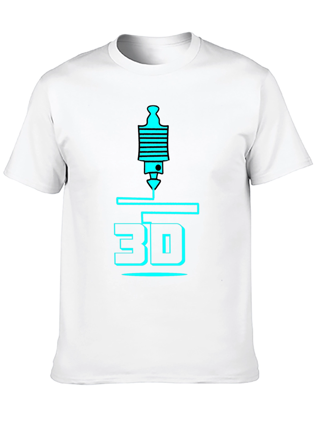 3D Printing T-Shirt - Black Graphic Design