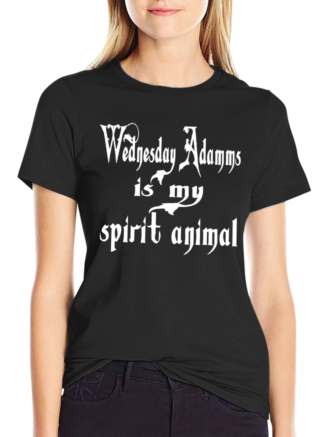 Wednesday Addams Spirit Animal Black T-Shirt
