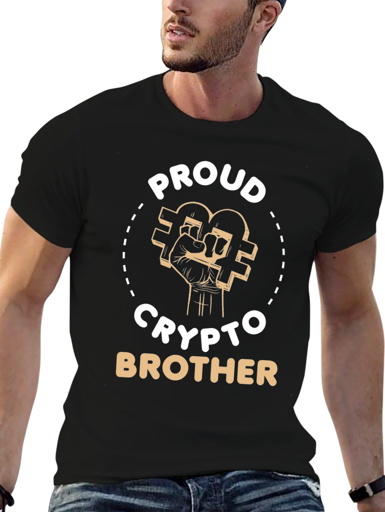 Proud Crypto Brother Graphic Tee - Black