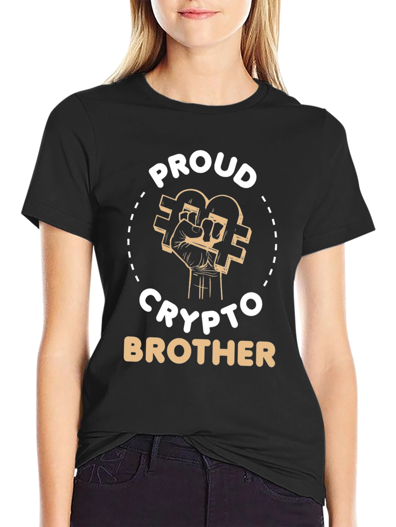 Proud Crypto Brother Graphic Tee - Black