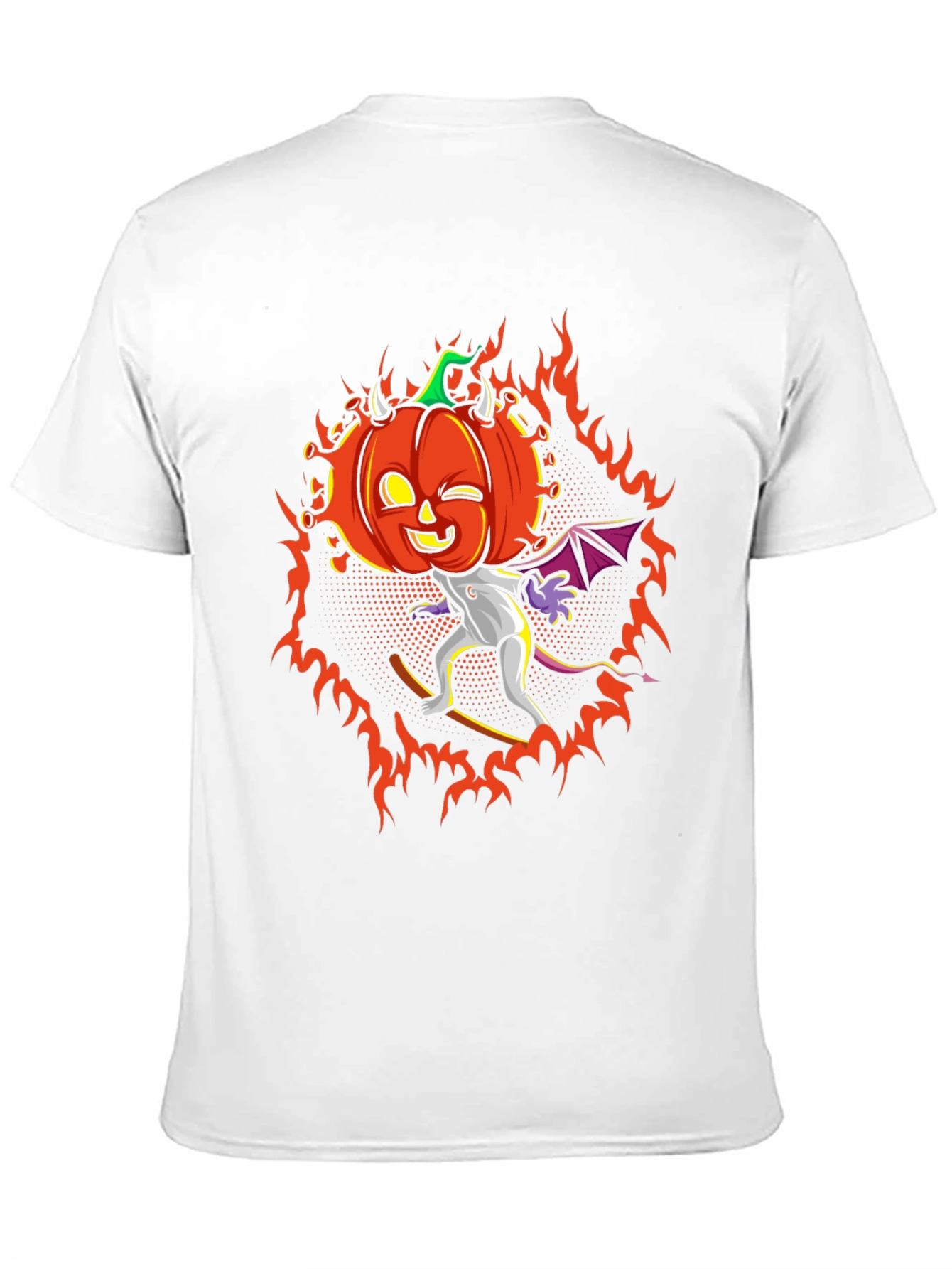 Halloween Pumpkin Devil Graphic T-Shirt - Spooky Season Tee