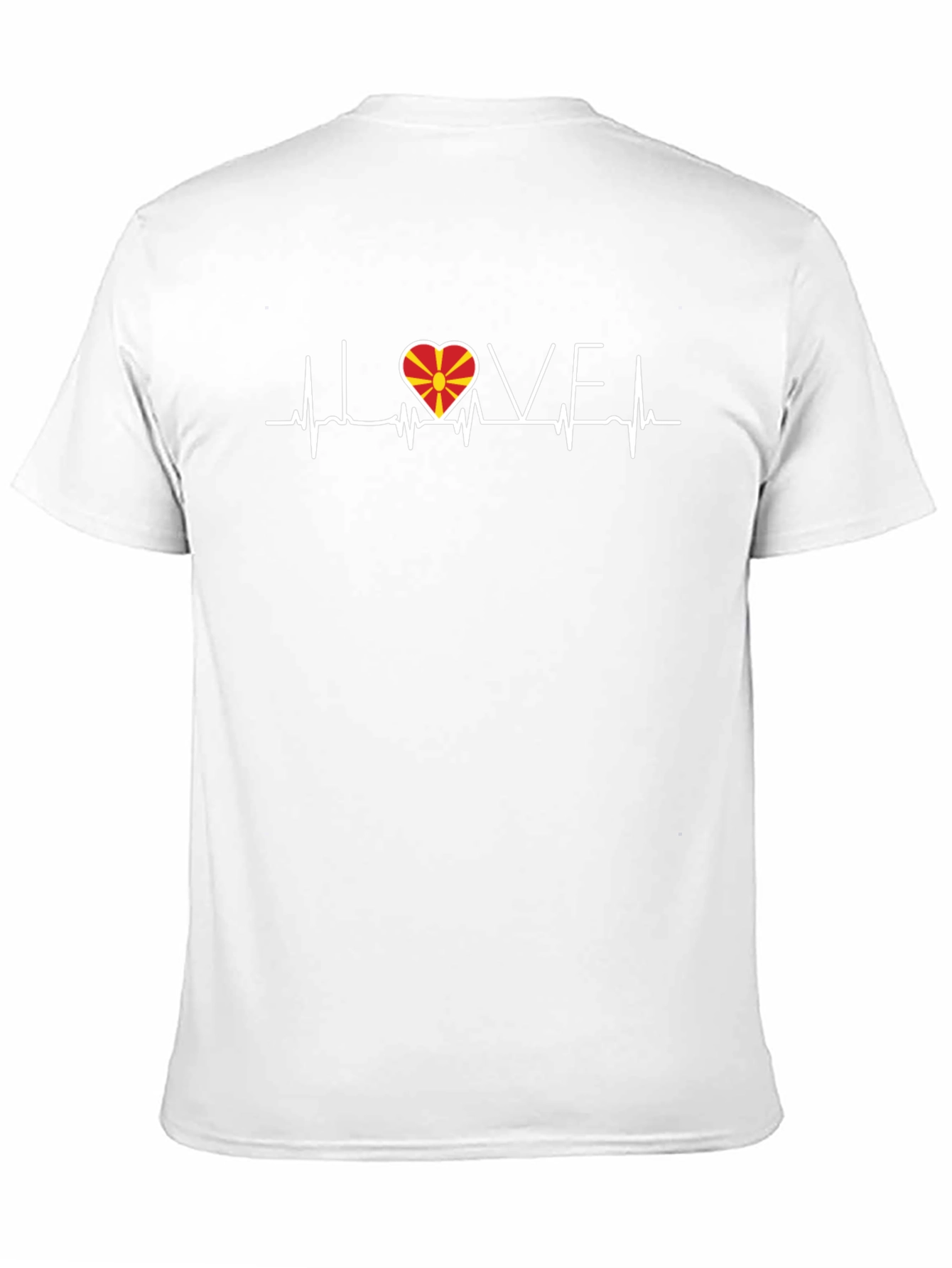 I Love North Macedonia Heartbeat T-Shirt