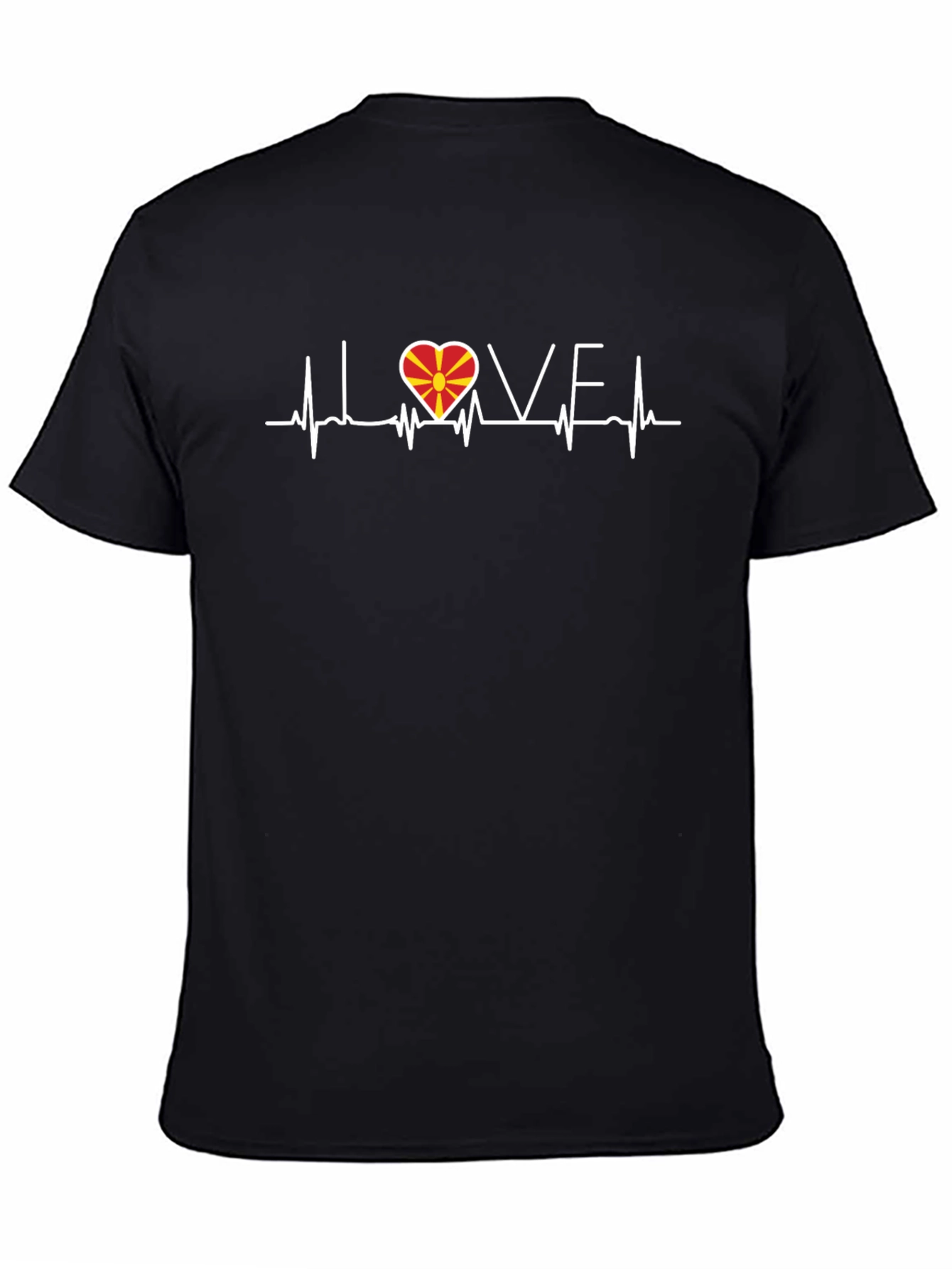 I Love North Macedonia Heartbeat T-Shirt